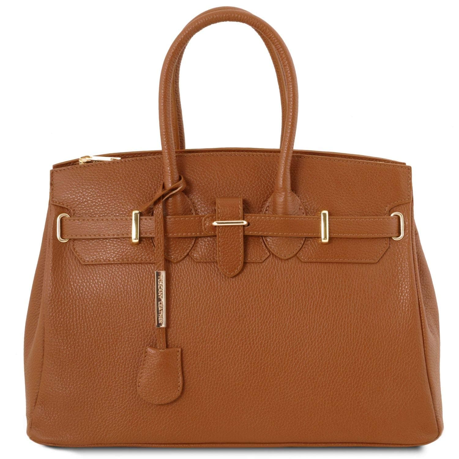 TL Bag - Leather handbag with golden hardware - TL141529