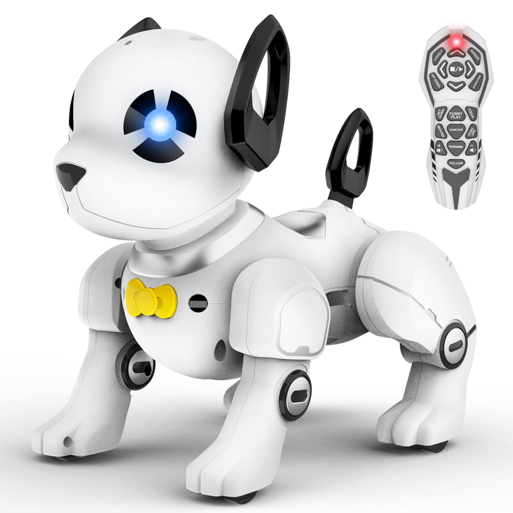 Remote Control Robot Dog Toy, RC Dog Programmable Smart Interactive Robotic Pets, RC Stunt Robot Toys Deg Imitates Animals Music Dancing Handstand Push-up Follow Functions for Boys Girls Toy