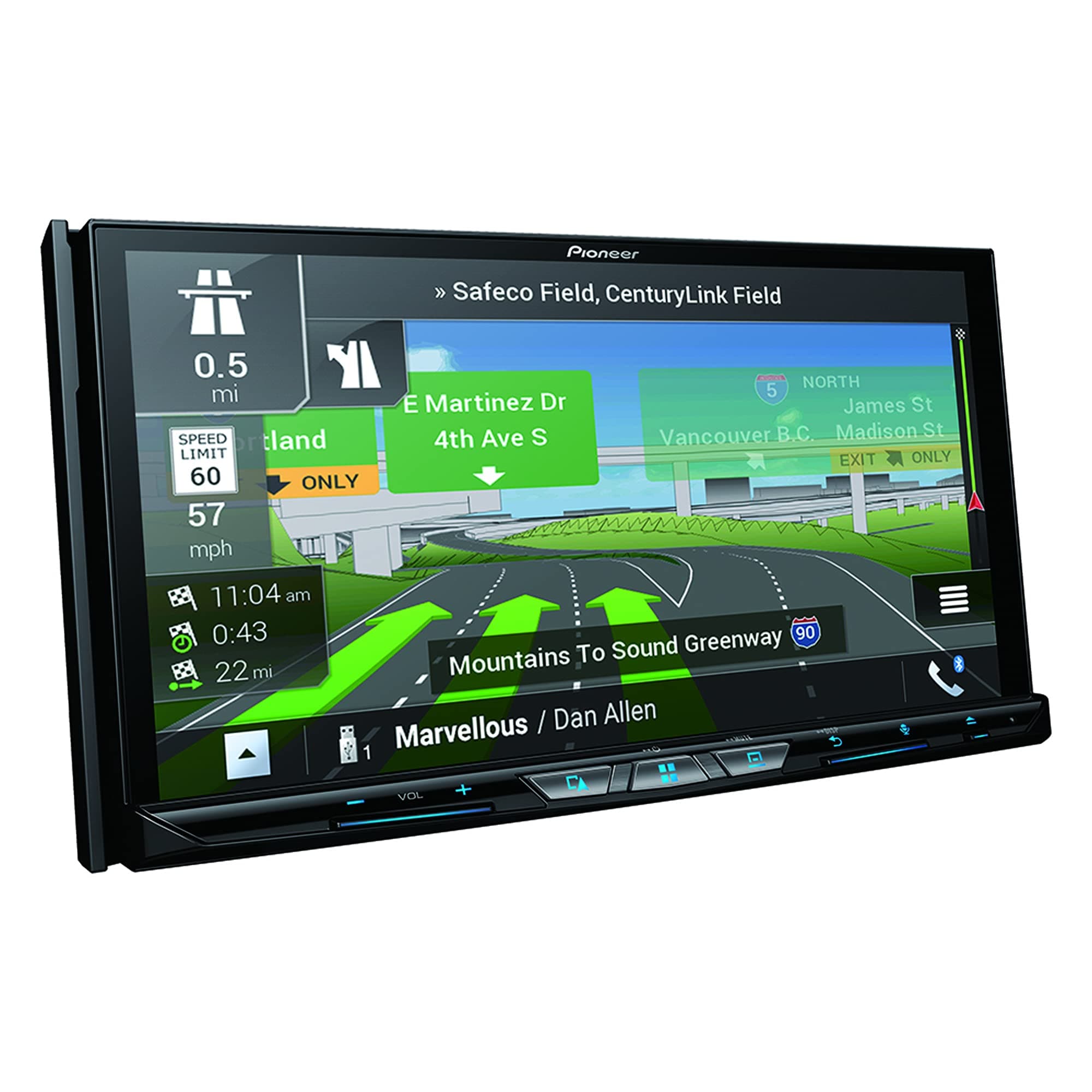PIONEER AVIC-W8600NEX 7 Inch Multimedia Navigation Receiver with Bluetooth (Renewed)