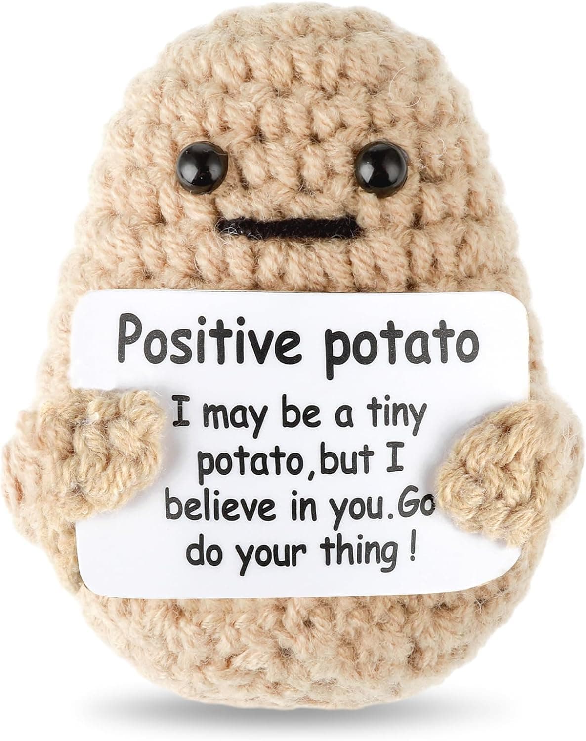 Positive Potato Crochet Mini Knitted Potato Toy Home Decorations Encouragement Gifts (Positive Potat)