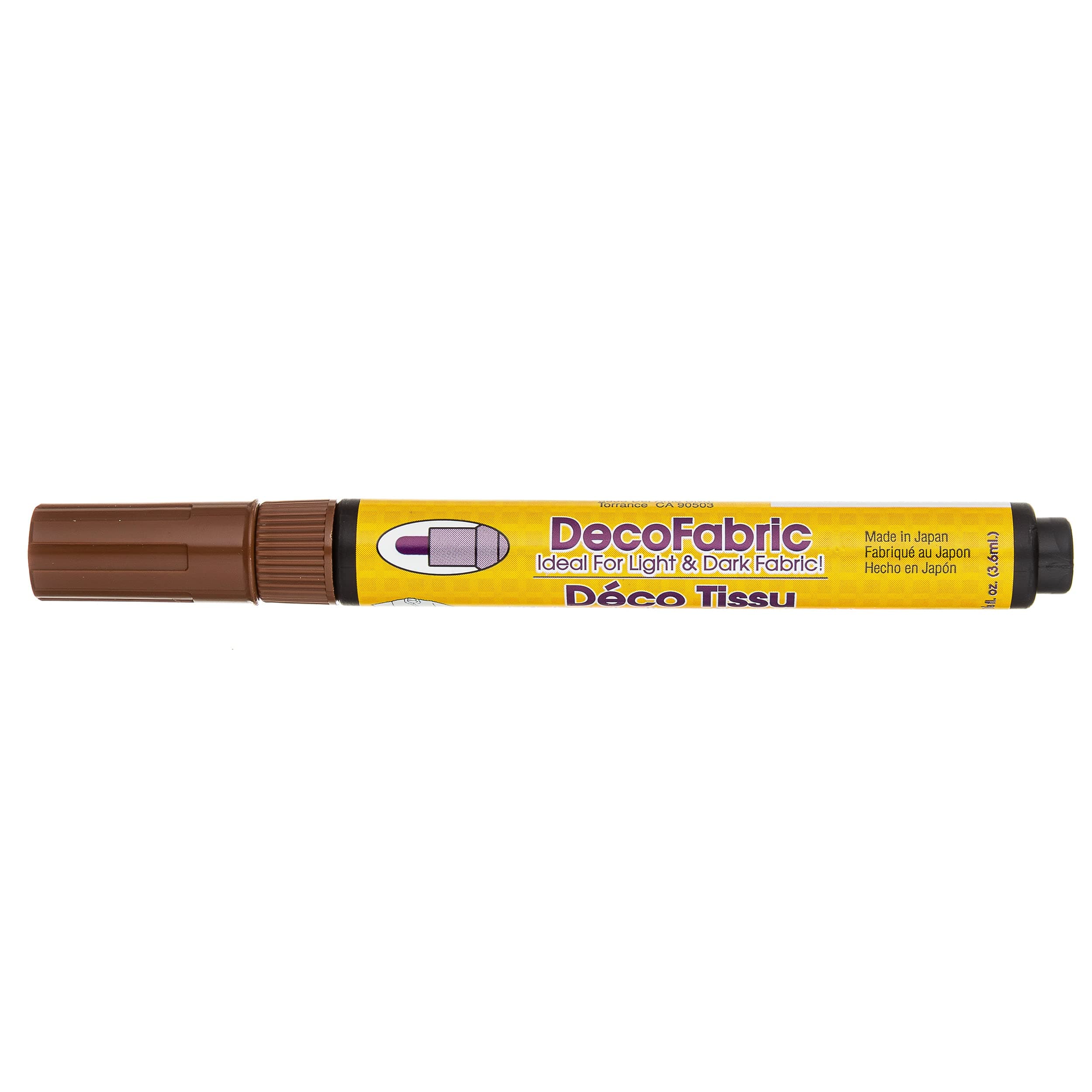 Uchida 222-C-6 Marvy Deco Fabric Fine Point Tip Marker, Brown