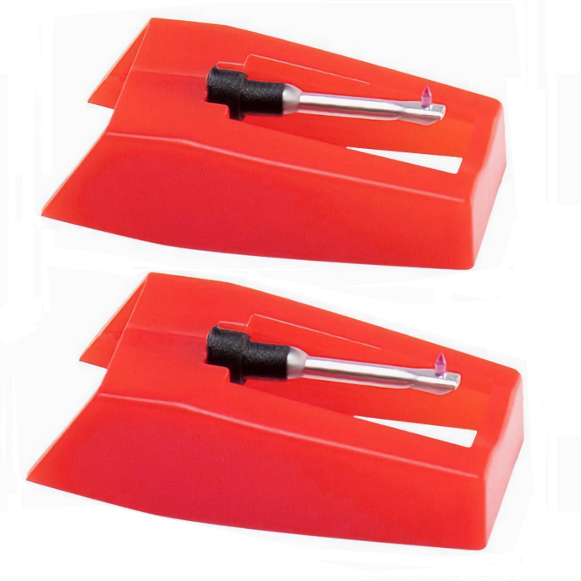 2 Pack Ruby Record Player Needles Replacement, Turntable Needles Stylus for Crosley Victrola Boytone Ion Jenson Vinyl Players