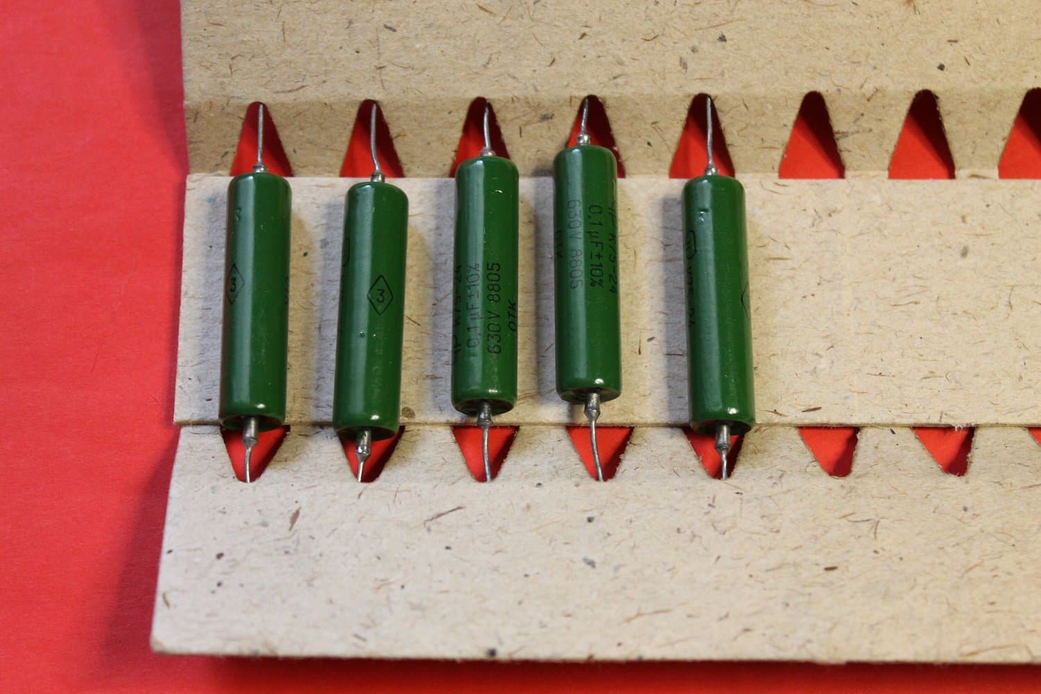 Capacitor PIO K75-24 630V 0.1uF USSR 5 pcs