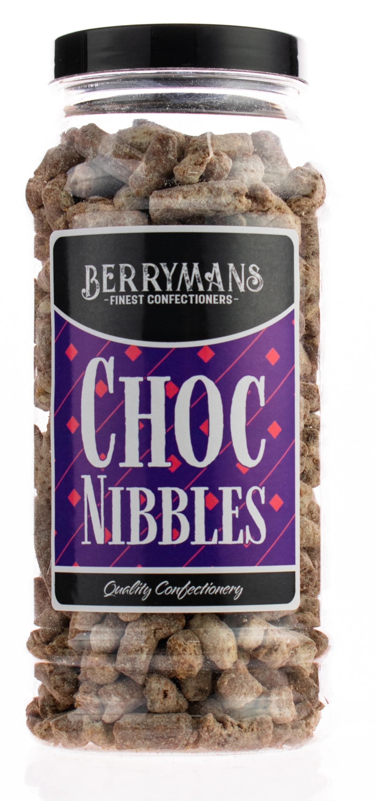 – Original Choc Nibbles Retro Sweets Gift Jar By Berrymans Sweet Shop - Classic Sweets, Traditional Taste.