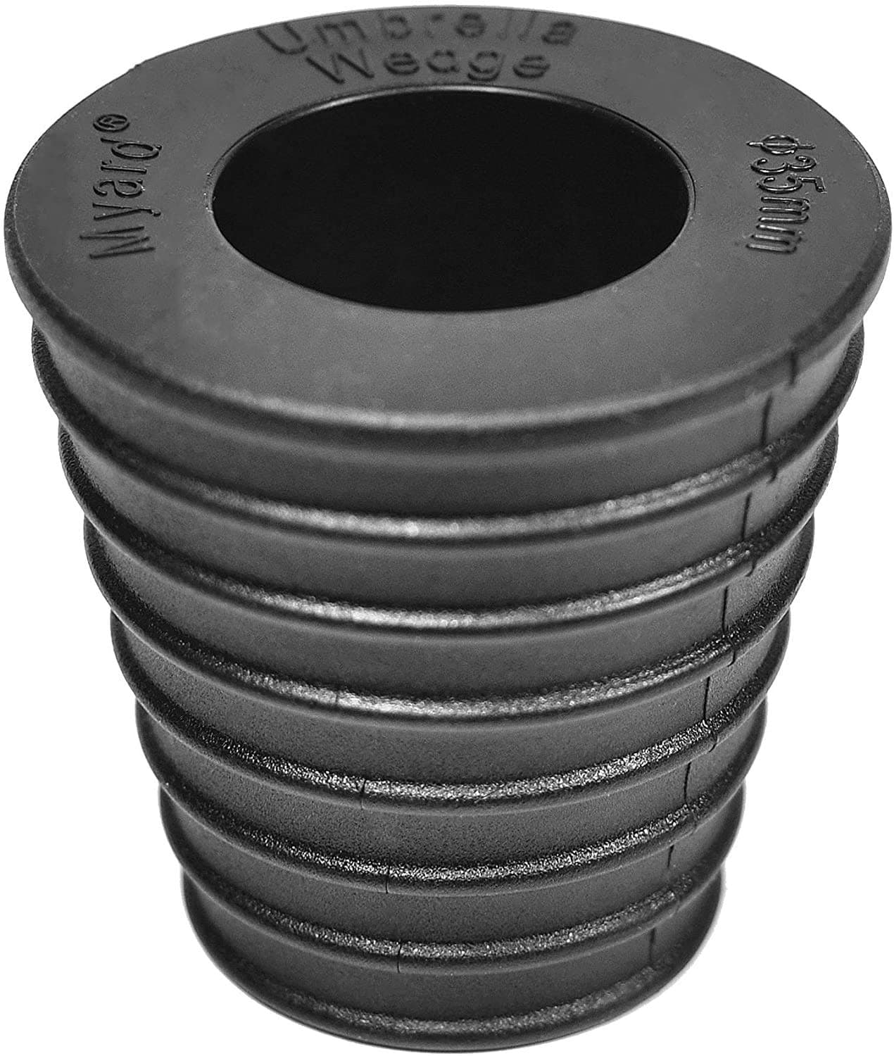 MPUW Patio Umbrella Cone Wedge Shim, Wind-Resistant, Twist to Fit, for Patio Table Hole or Umbrella Base 1.8-2.4 Inch, Pole Diameter 1-3/8" (35mm, Black)