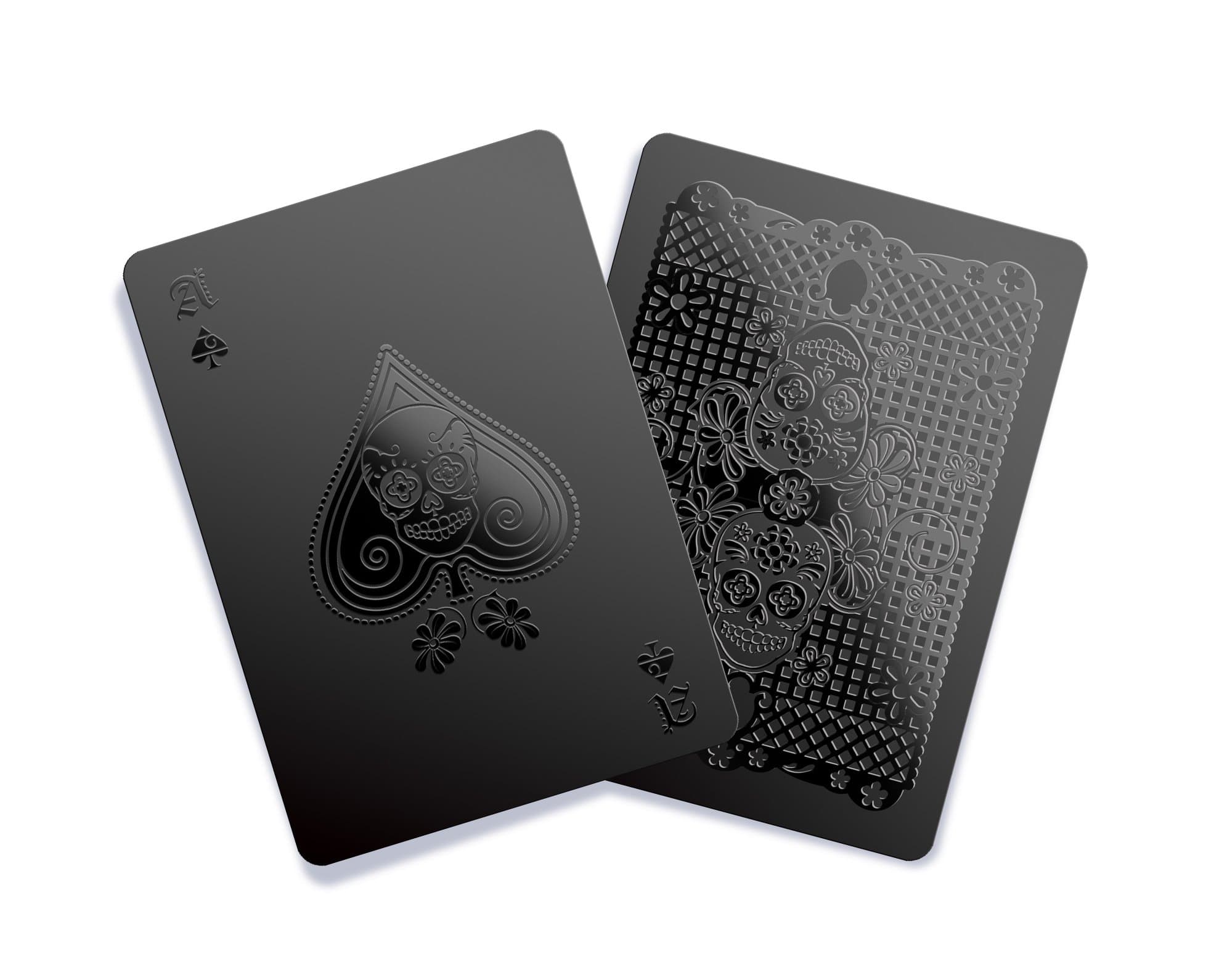 GENT SUPPLY CO. Black Poker Playing Cards, Day Of The Dead Edition