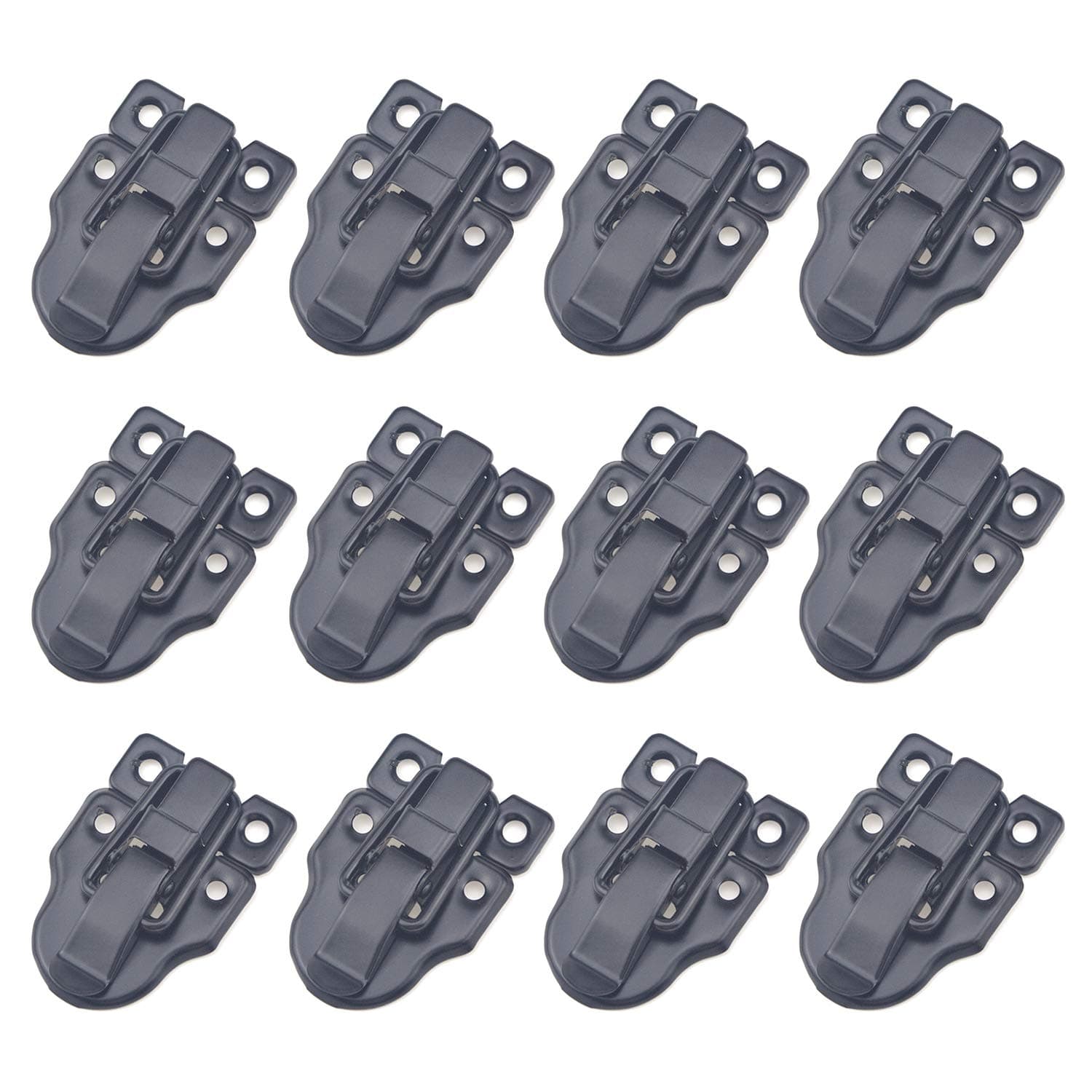 12pcs Table Locks Dining Training Table Buckles Connectors Latch Table Leaf Cabinet Hardware Accessories Iron Black, 2.28''×1.61''