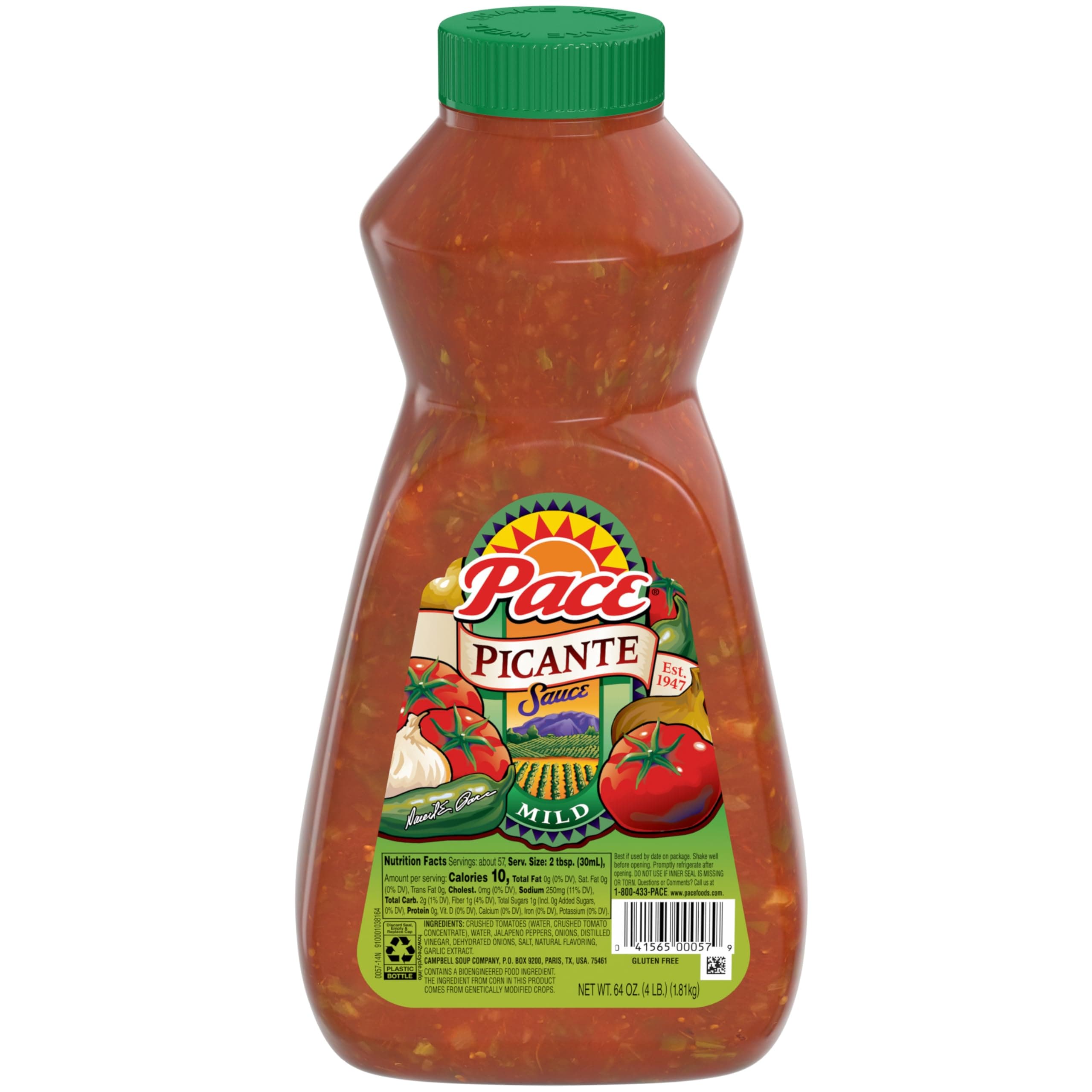 Mild Picante Sauce with Jalapeño, Tomato & Onion, 64 OZ Bottle