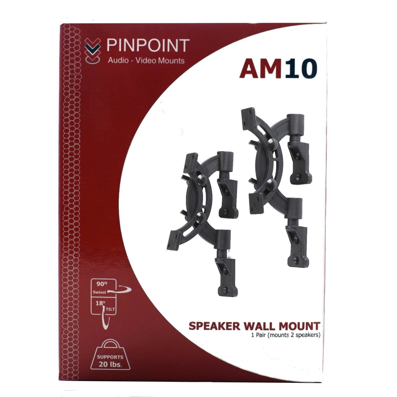 AM10-Black Universal Wall Mount for Speaker