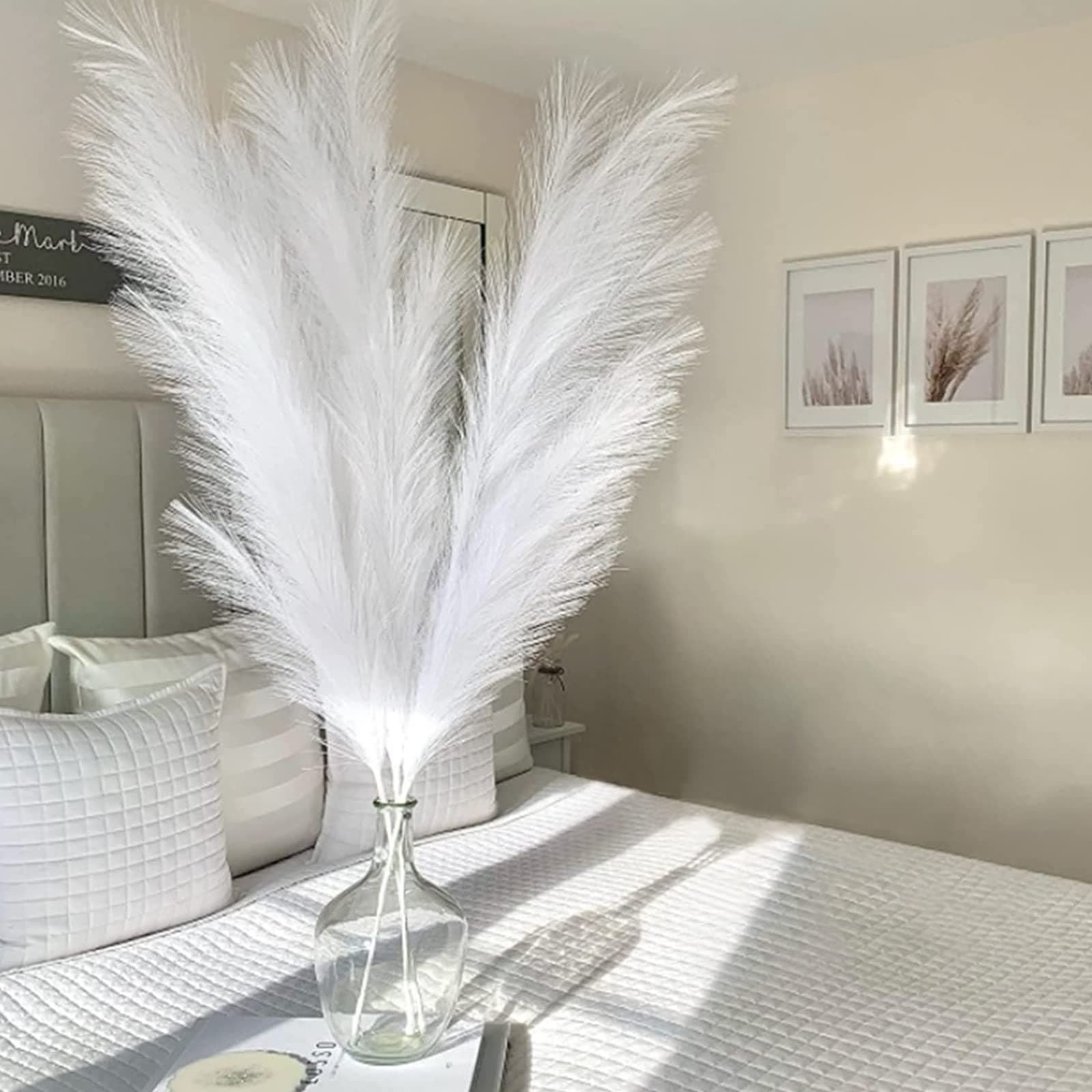 Sponsored Ad – Faux Pampas Grass Large, 4 Stems 39 inch Artificial Pampas Grass Large and Fluffy Artificial Flowers Bouquet for Boho Decor Wedding For Floor Vases Tall White Plant and Home Decoration(White)