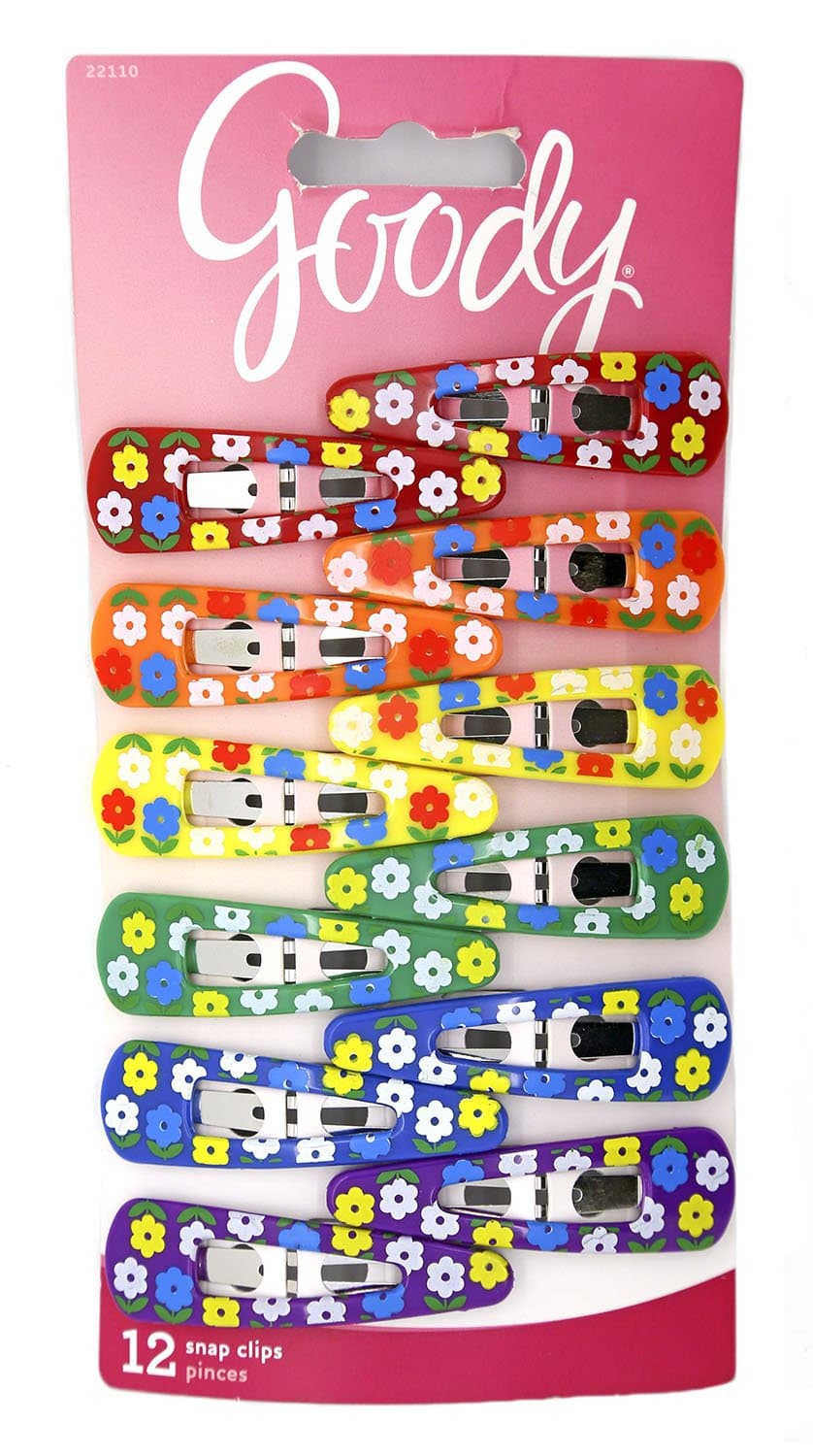 Goody Floral Snap Clips, 12 Pack