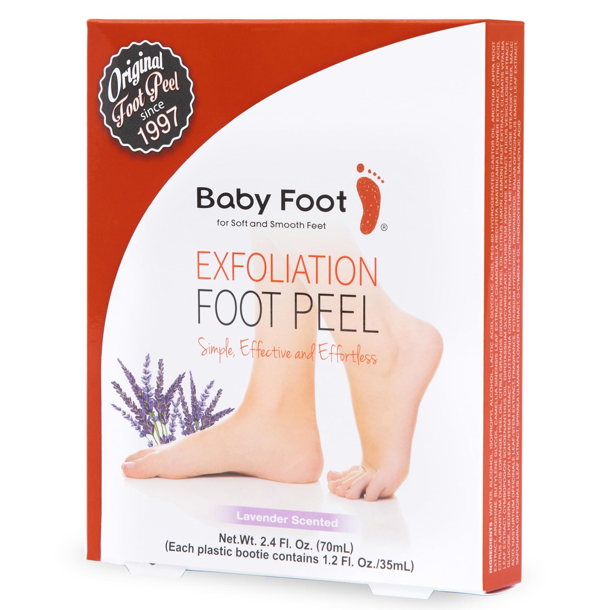 Baby Foot - Original Exfoliant Foot Peel - 2.4 Fl. Oz. Lavender Scented Pair