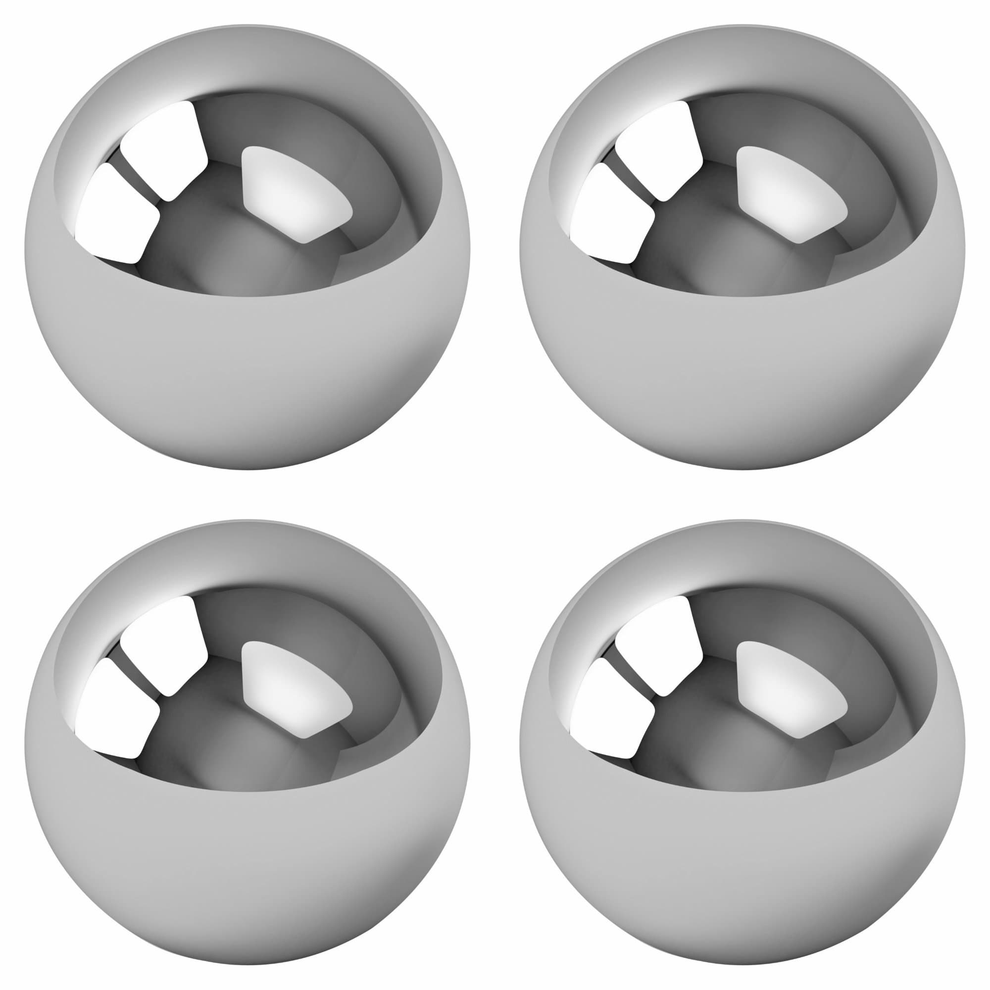 BC Precision 4 Pack Replacement Balls for Labyrinth Game (1/2 Inch Steel) – Steel Ball Bearings for Wooden Maze Games