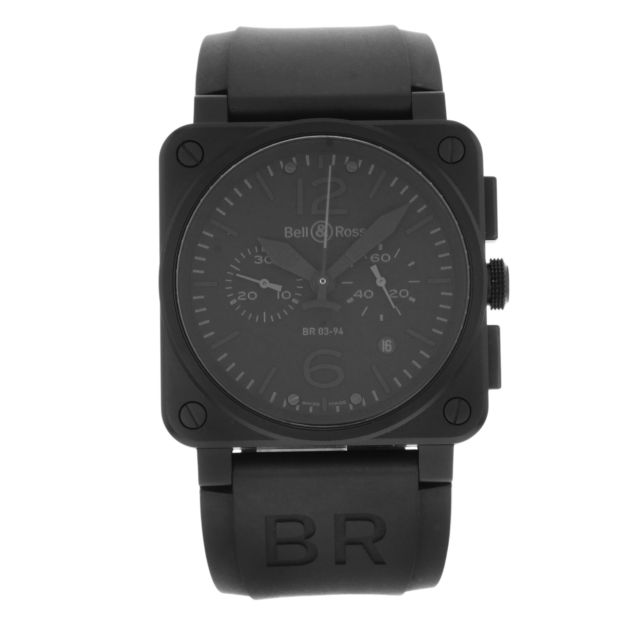 BELL AND ROSS AVIATION BR0394 PHANTOM GENTS PVD STAINLESS STEEL CASE DATE WATCH