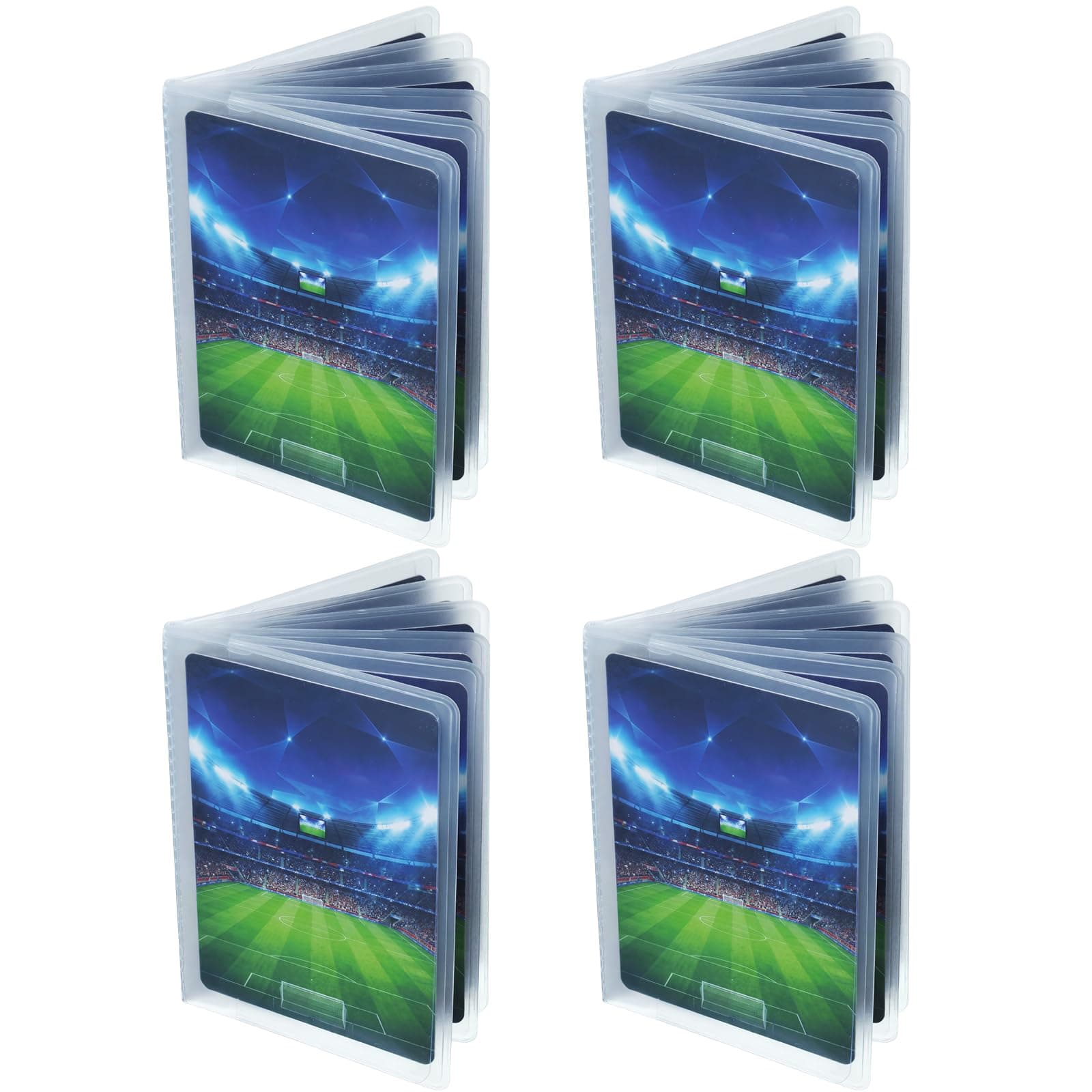 Chivao 4 Packs 6 Page Wallet Insert Plastic Credit Card Holder Wallet Credit Card Sleeves Transparent Clear Picture Holder for Men Women Wallet Photo Insert for Bifold or Trifolds