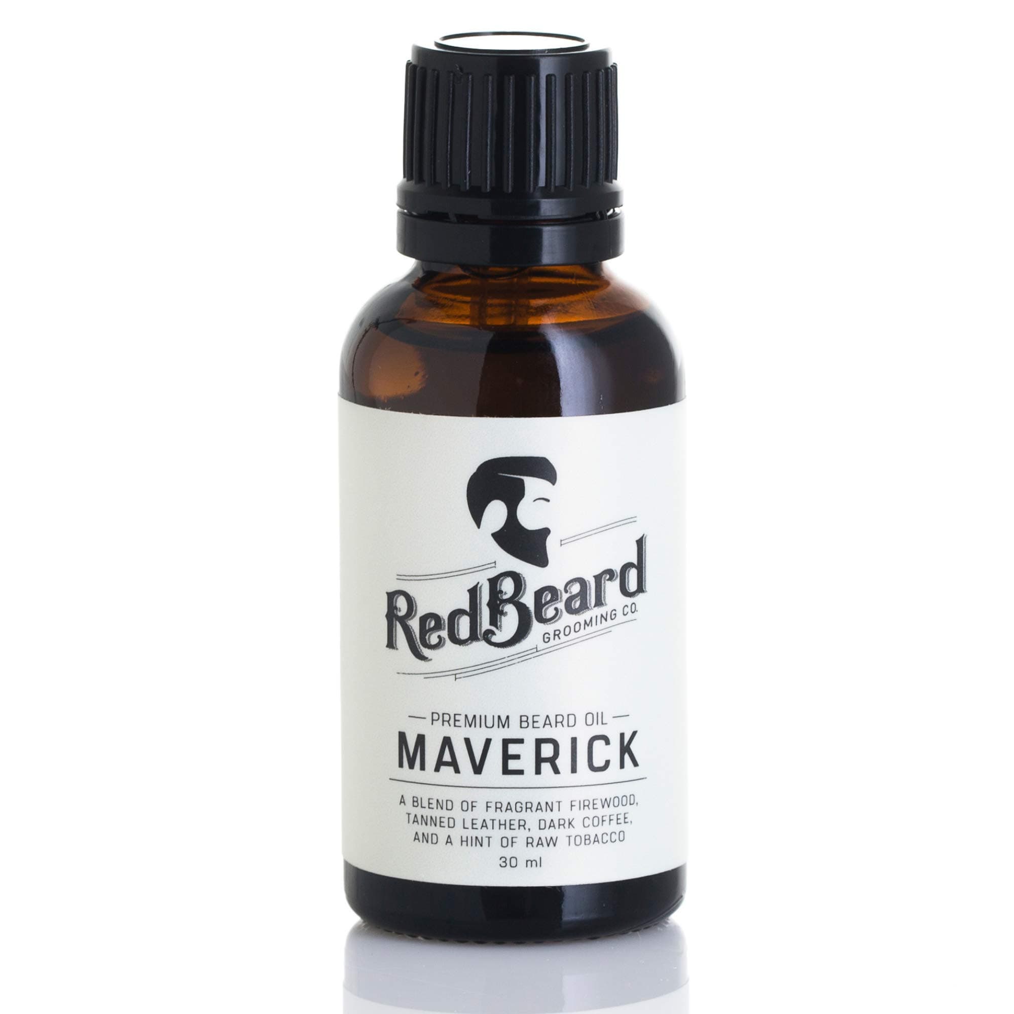 Redbeard Grooming Company, 30ml, Beard Oil, Beard Conditioner, Coconut Oil, Hemp Seed Oil, Beard Growth - Maverick