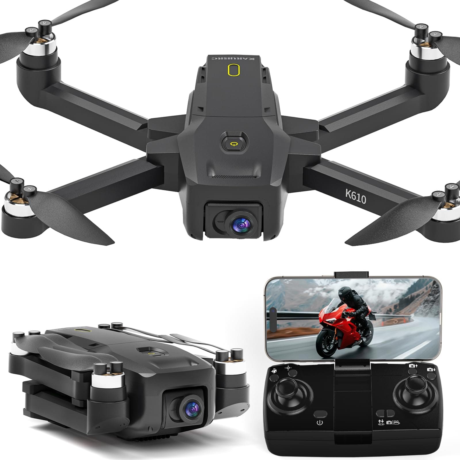 GPS Drone with 4K Camera for Adults IMX SENS Camera SD Card,Auto Return Home,Under 249g,Foldable RC Quadcopter GPS Professional Drones for Beginners,5G FPV Transmission Drone Follow Me