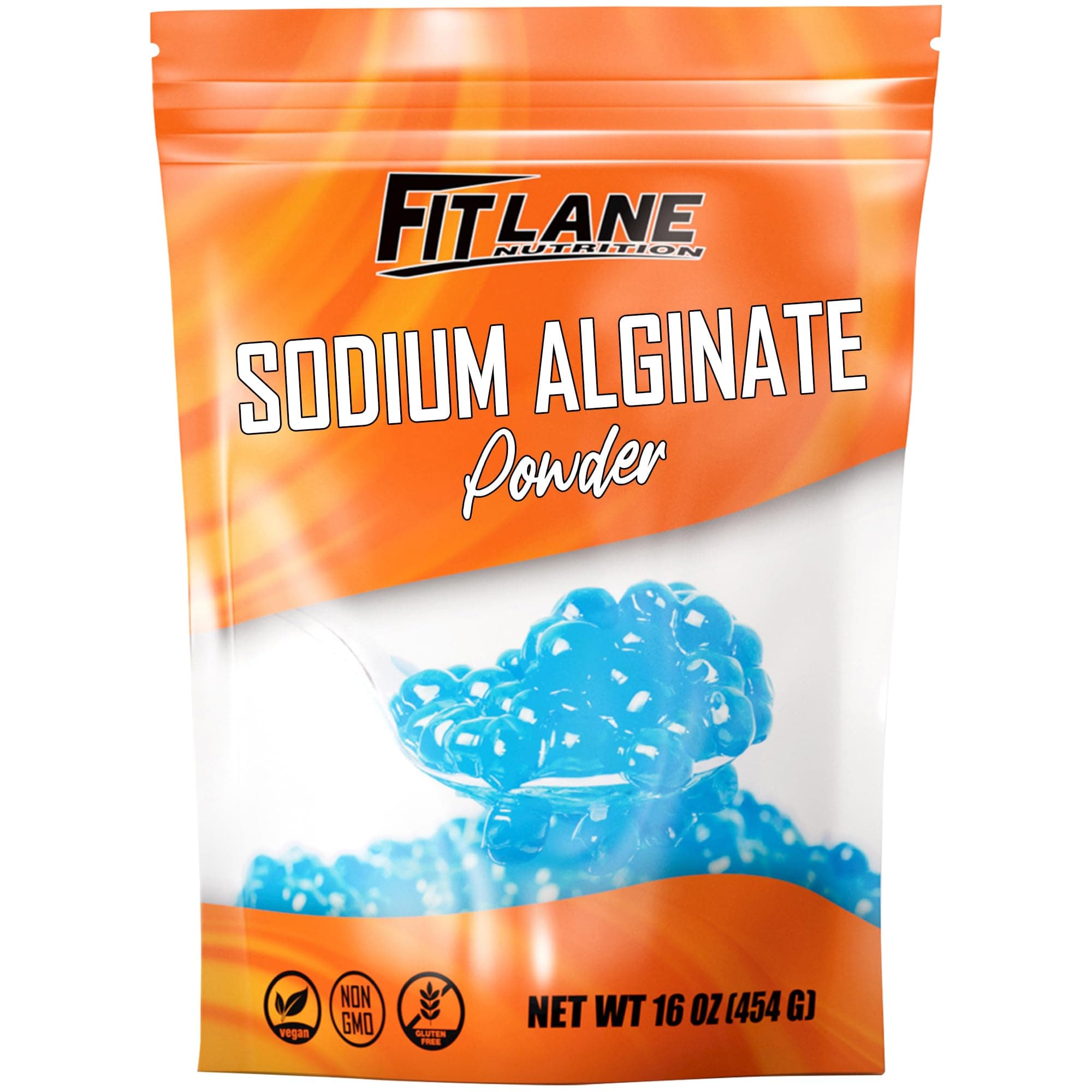 Sodium Alginate Powder, Food Grade Bulk Powder for Thickening, Non-GMO and Vegan, 1lb (16 oz) Bag