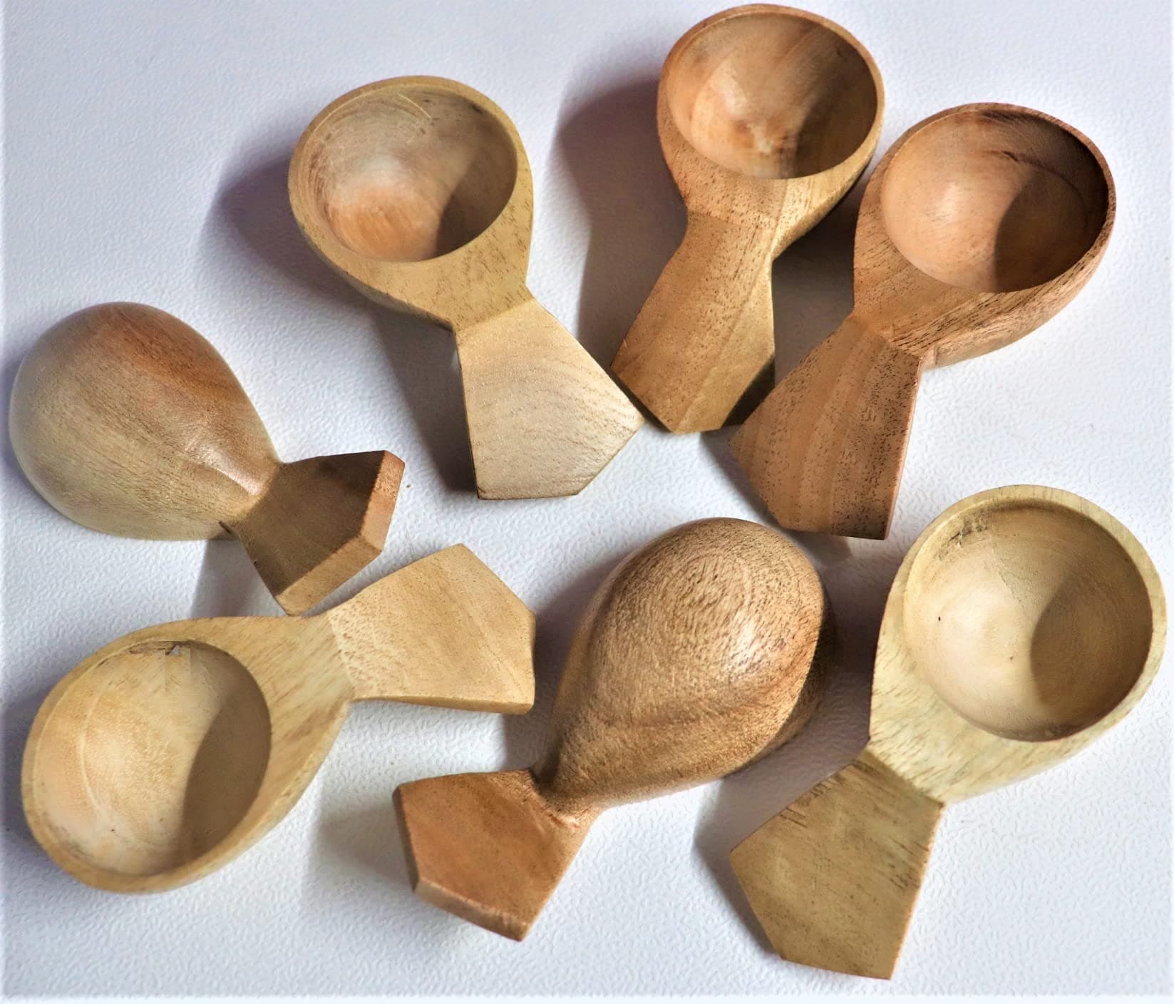 DIYARA®Neem Wood Spices Spoon,Masala Scoop (Pack of 6 pcs) Wooden Scoop