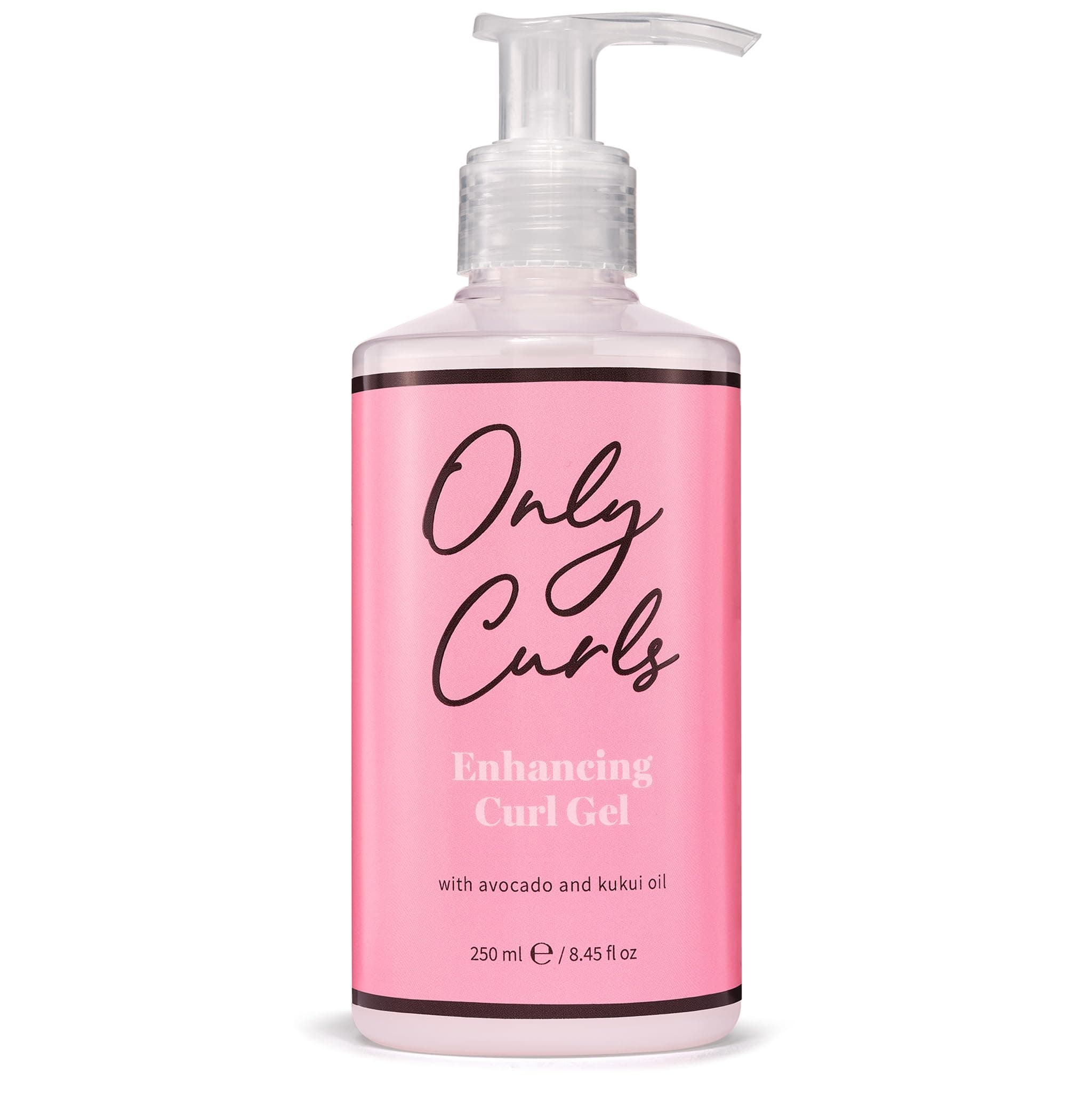 Only Curls Enhancing Curl Gel, 250ml, Curly Hair Product, Curl Enhancer & Frizz-Control, Lightweight Styling Gel, Medium Hold, Soft, Defined, Frizz-Free Curls, Cast-Free, For All Curly Hair Types