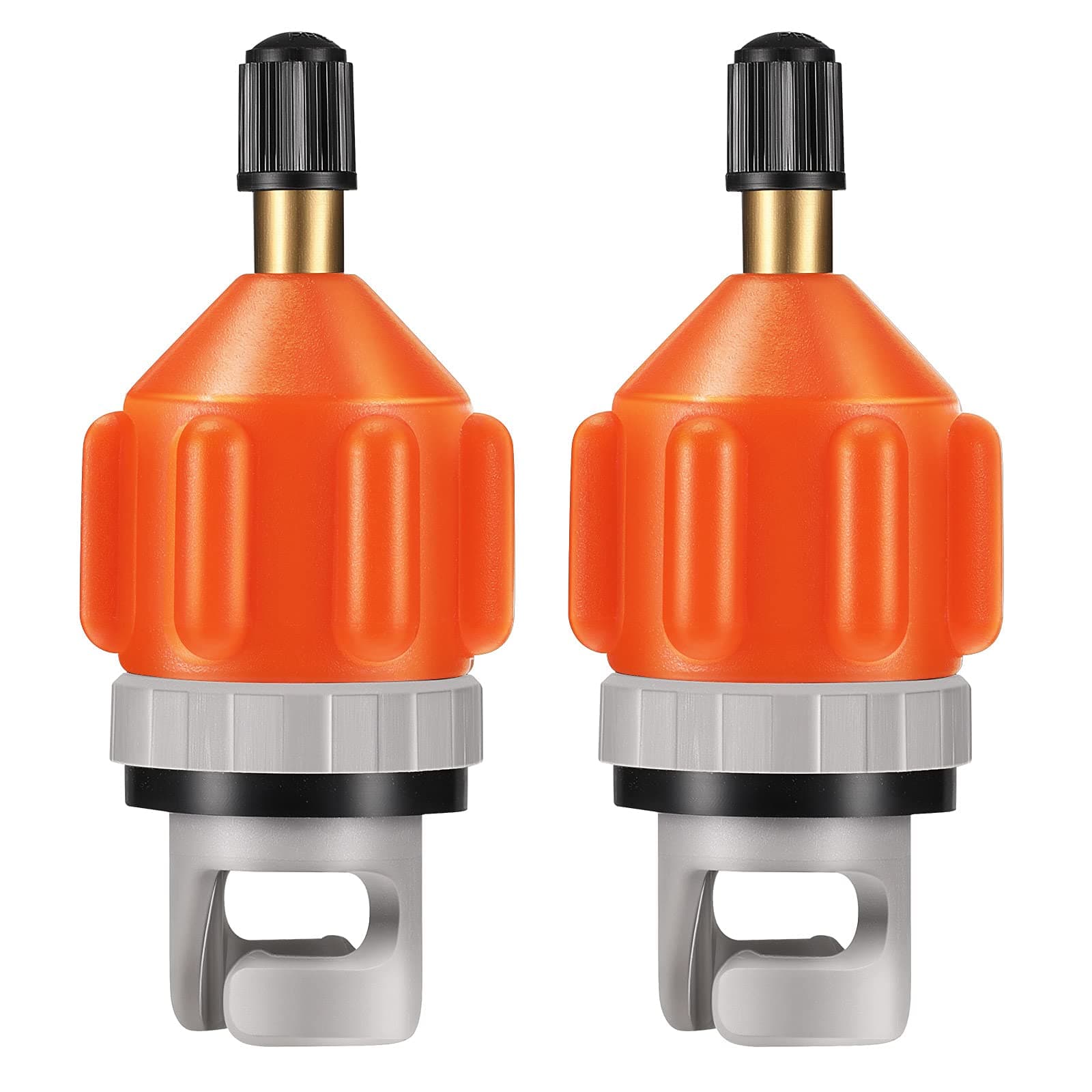 2 Pieces Inflatable Boat SUP Pump Adaptor Air Pump Converter Air Valve Adapter Conventional Air Pump Adapter Pumping Head Connector for Inflatable Kayak Stand Up Paddle Board Inflatable (Orange)