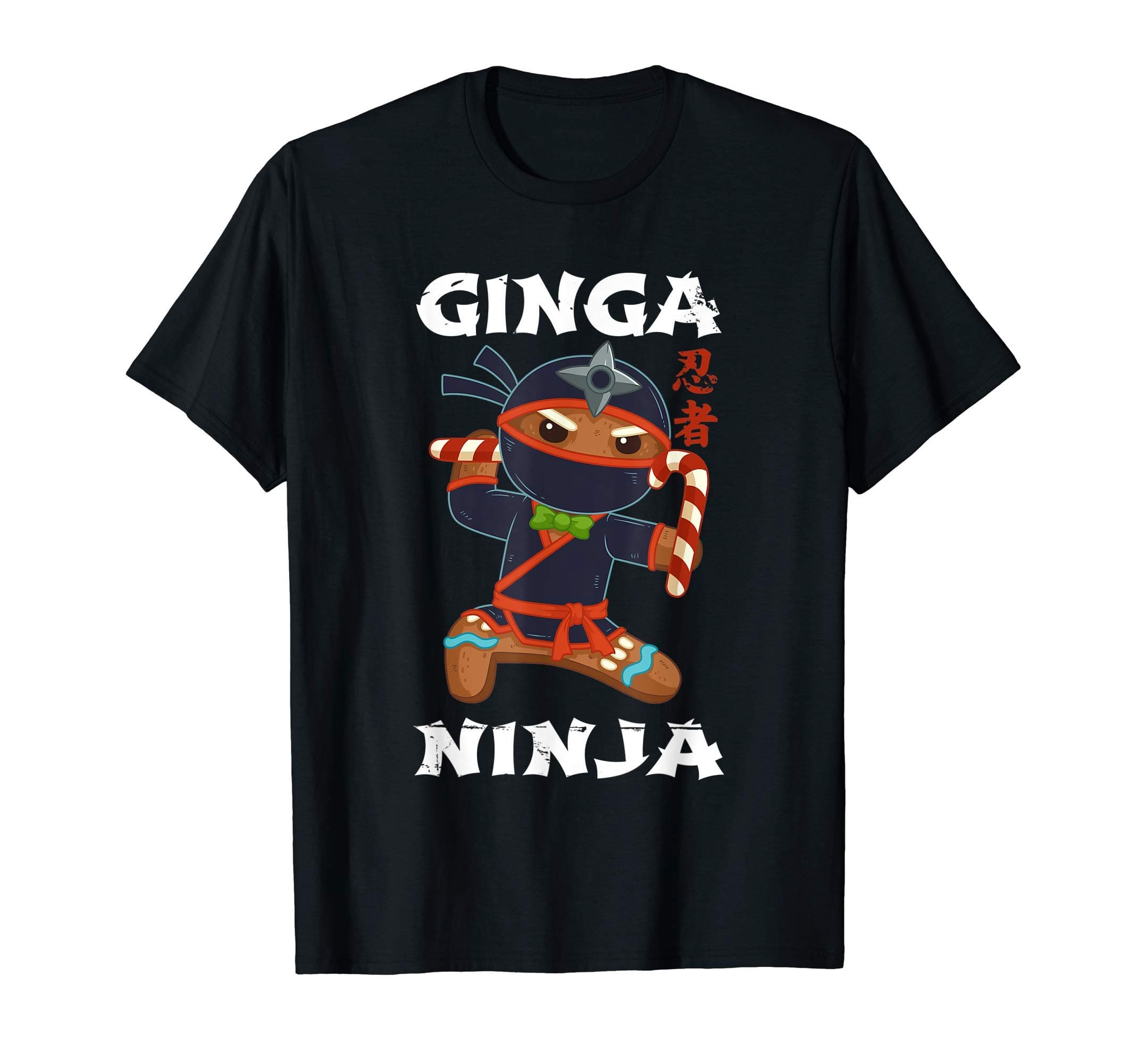 Christmas Treat Apparel Co.Team Ginger Ninja Gingerbread Man Cookie Redhead Christmas T-ShirtOEKO-TEX STANDARD 100