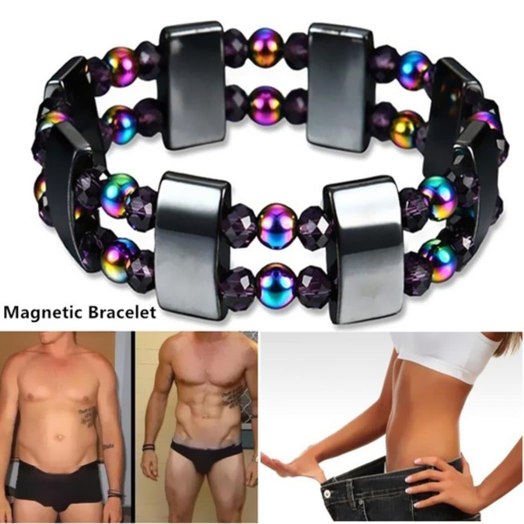 JuanKai Magnetic Lose Weight Bracelet-Colorful Bracelet Hematite Bangles Healing Beads Stretch Bracelets
