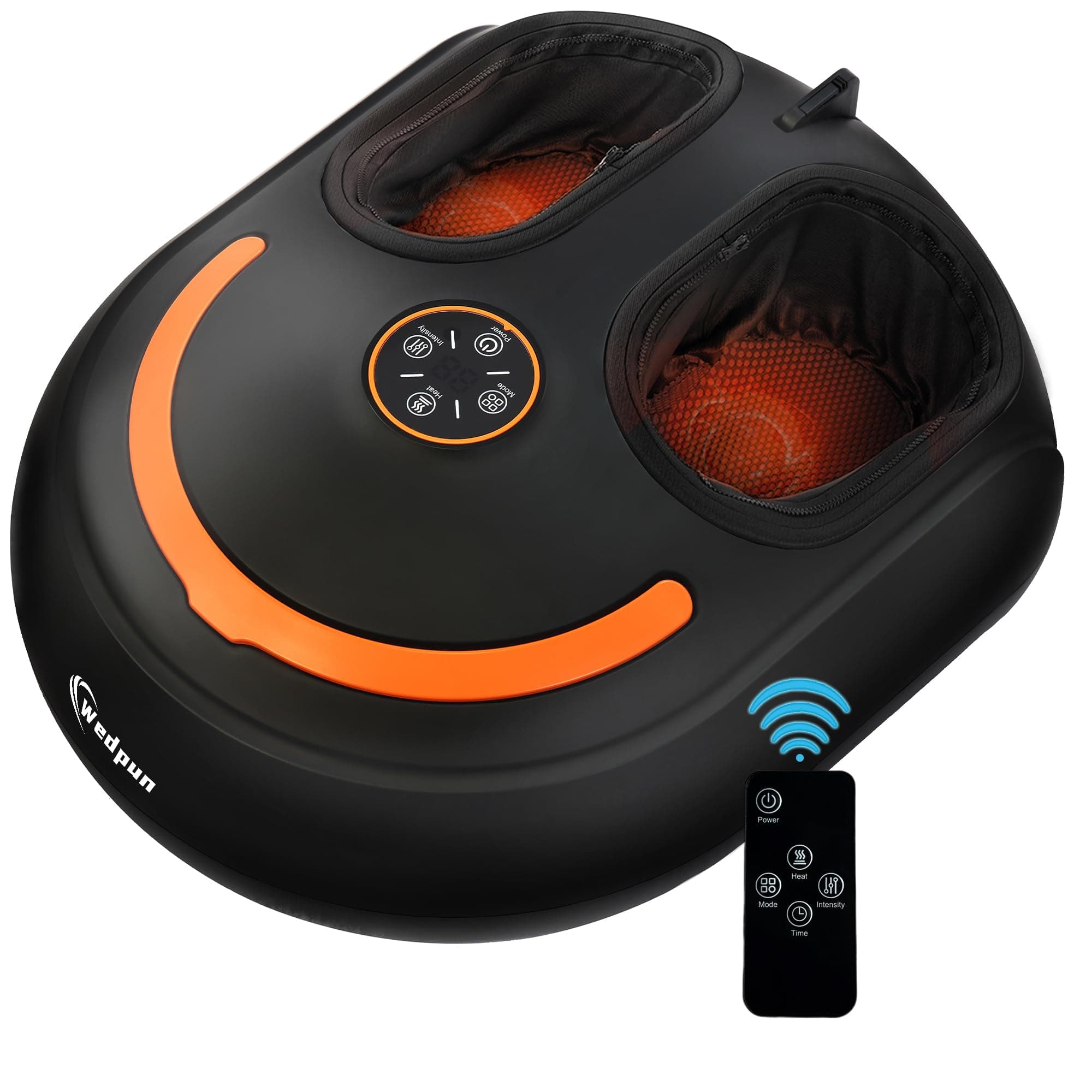 Foot Massager with Heat Shiatsu Foot Massager with Remote Deep Kneading Relief for Tired Electric Feet Massage Machine for Home and Office Gifts for Mom Dad Black