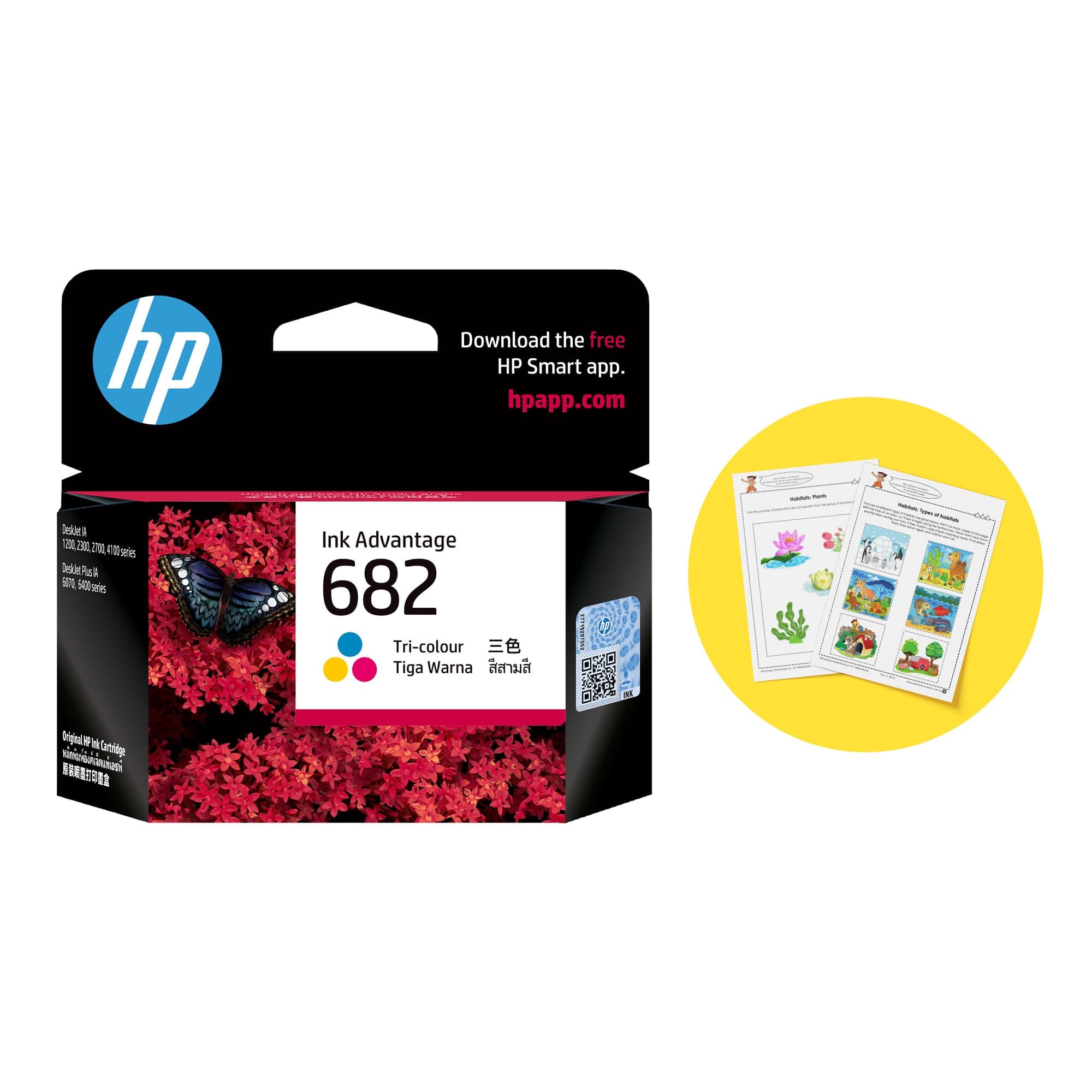 - HP 682 Tri-Color Original Ink Advantage Cartridge