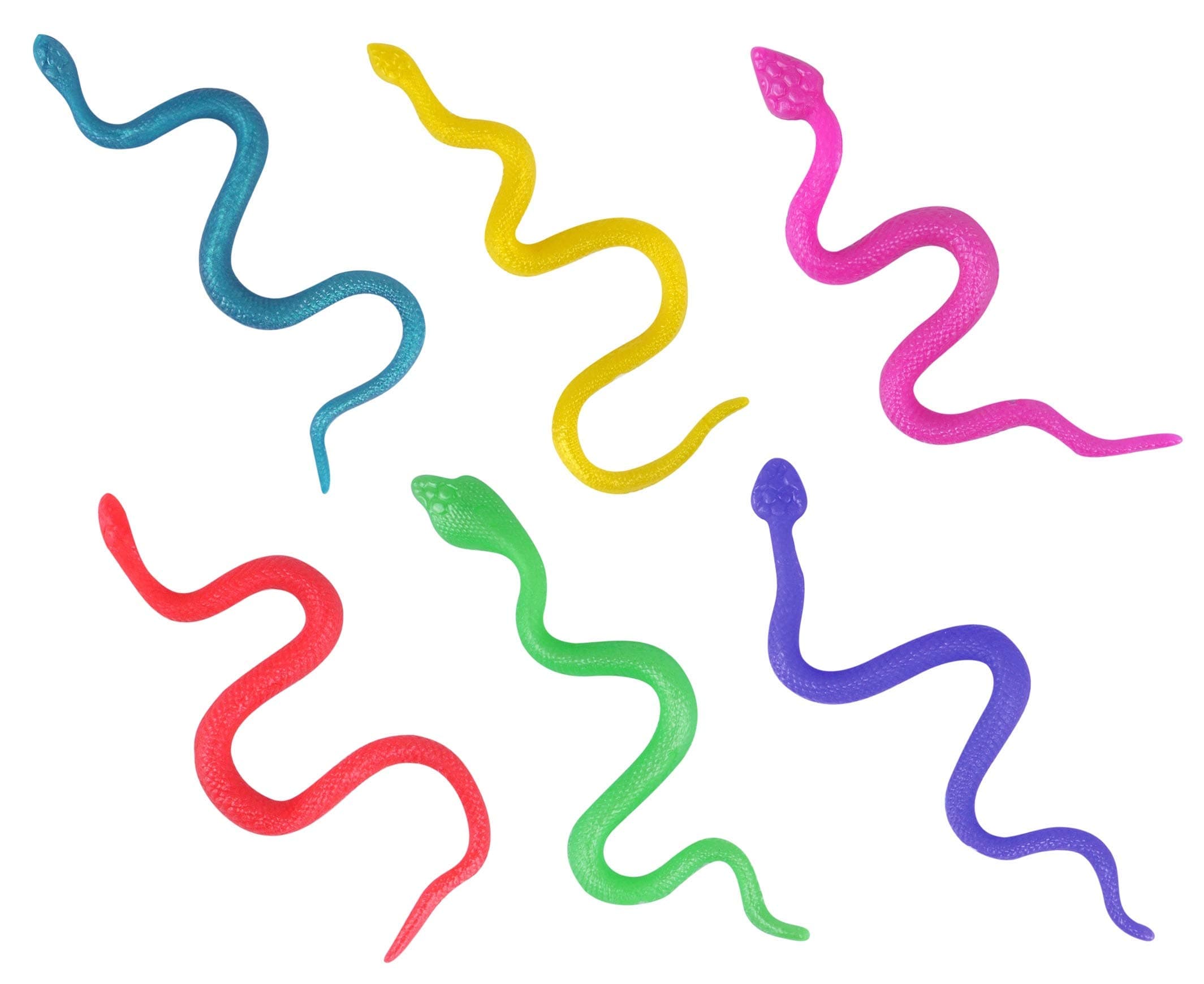 Henbrandt 12 x STRETCHY SNAKES Party Bag Stocking Filler Wild Jungle Animal Goody Loot Toy