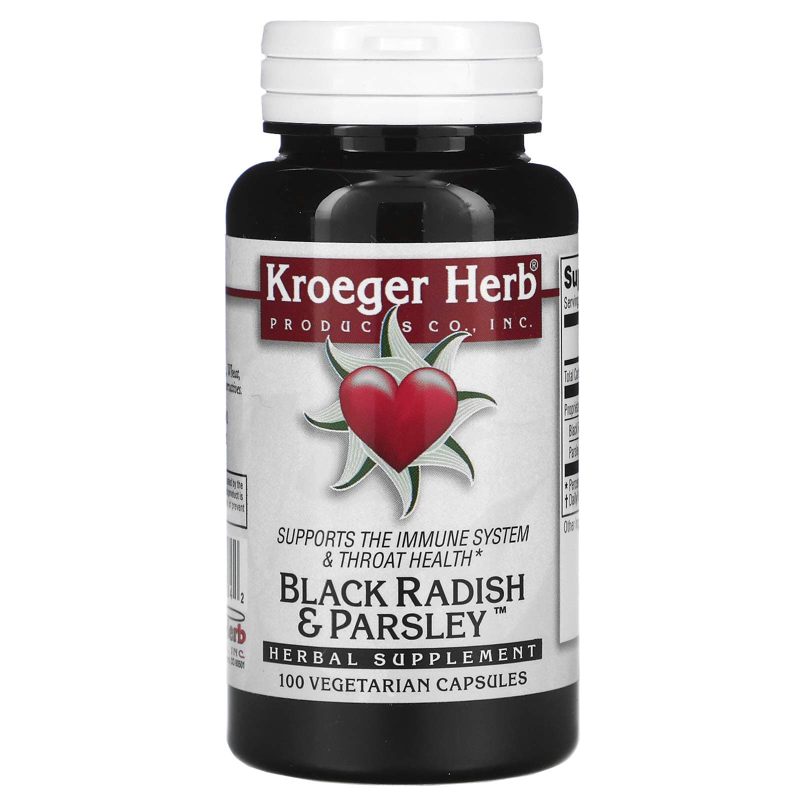 Kroeger Herb Black Radish and Parsley - 100 Capsules