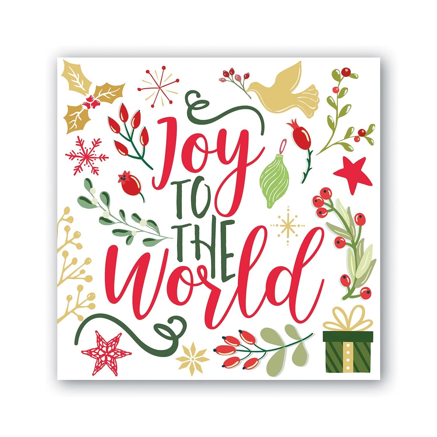 Michel Design WorksCocktail Napkins, Joy to the World