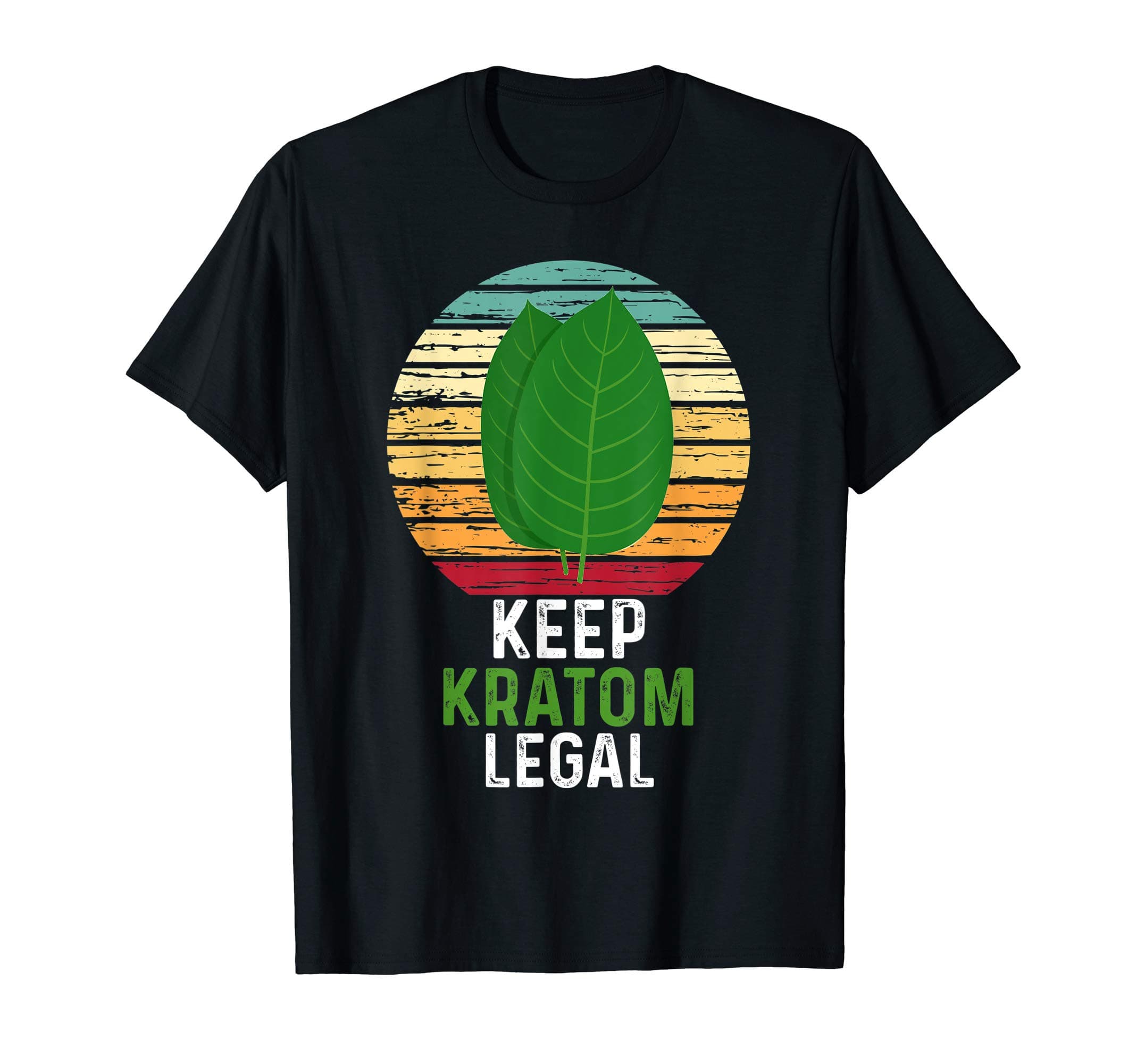 Support Kratom DesignsVintage Keep Kratom Legal Leaf T-Shirt