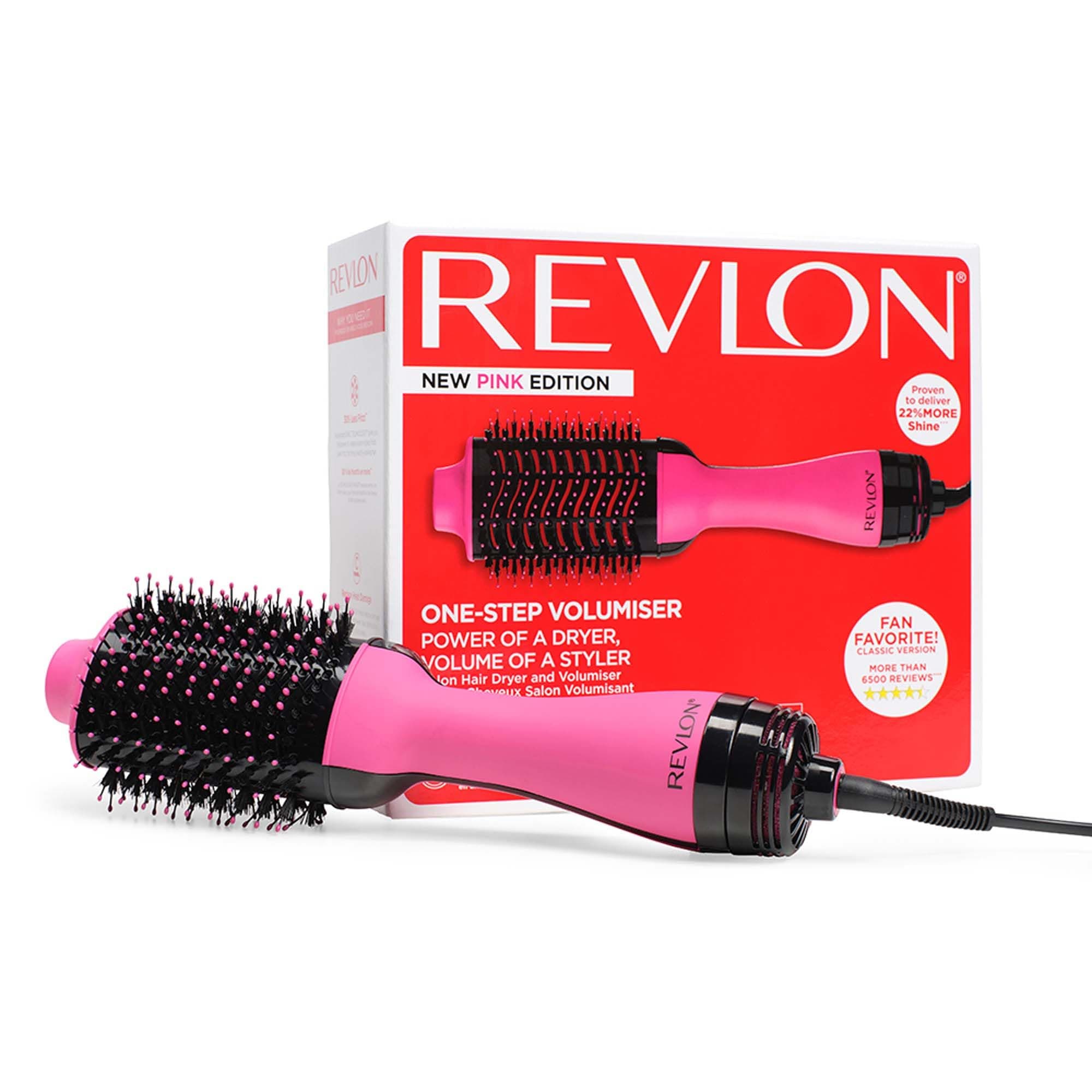 Revlon Hair Tools Salon One-Step Hair Dryer and Volumiser - New Pink Edition (One-Step, Ionic and Ceramic Technology, Medium to Long Hair) RVDR5222PUK
