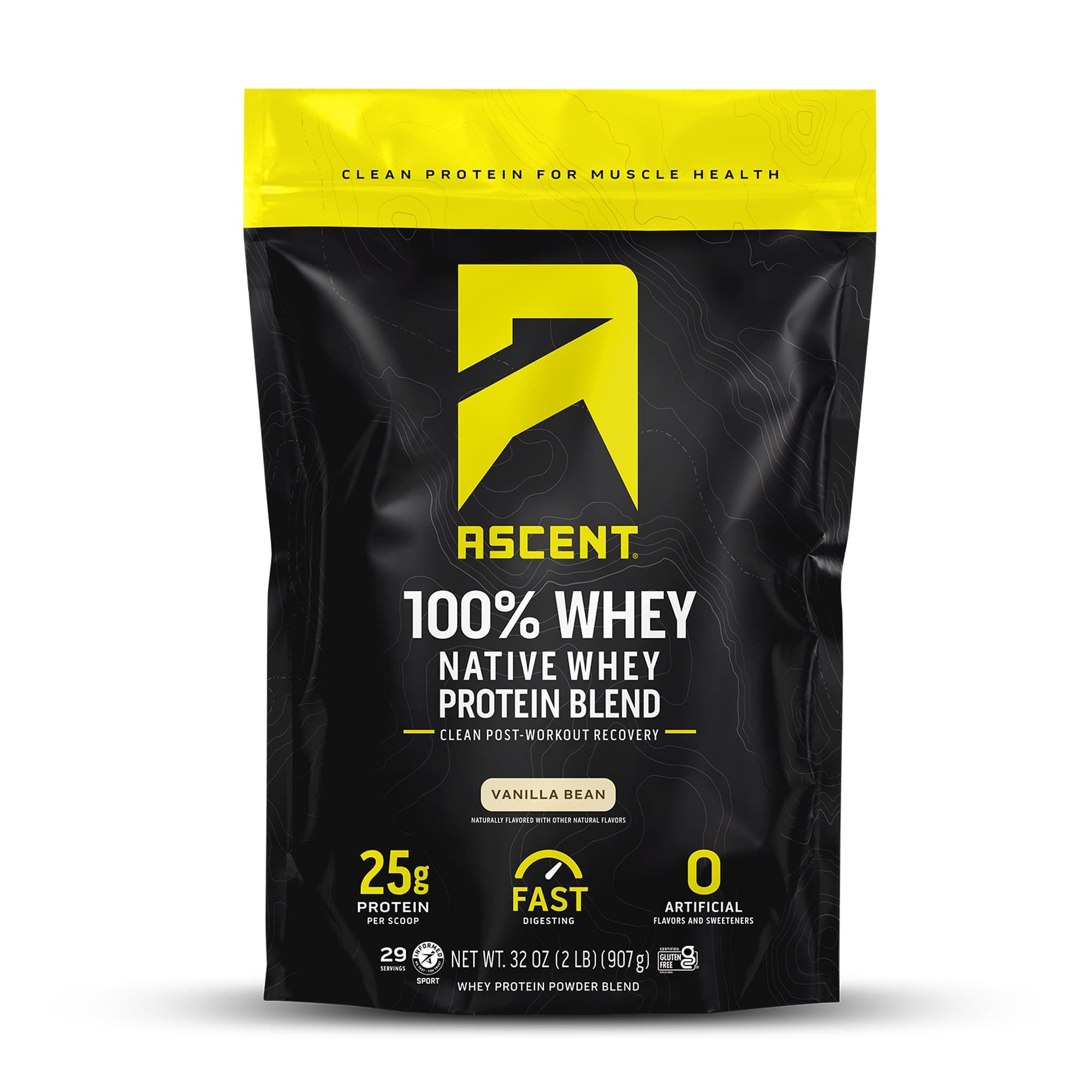 - 100% Whey Protein Powder - Post Workout Whey Protein Isolate, Zero Artificial Flavors & Sweeteners, Soy & Gluten Free, 5.5g BCAA, 2.6g Leucine, Essential Amino Acids, Vanilla Bean 2 lb