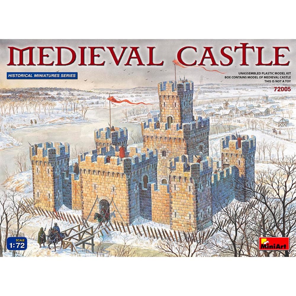 1:72 Scale Medieval Castle Plastic Model Kit