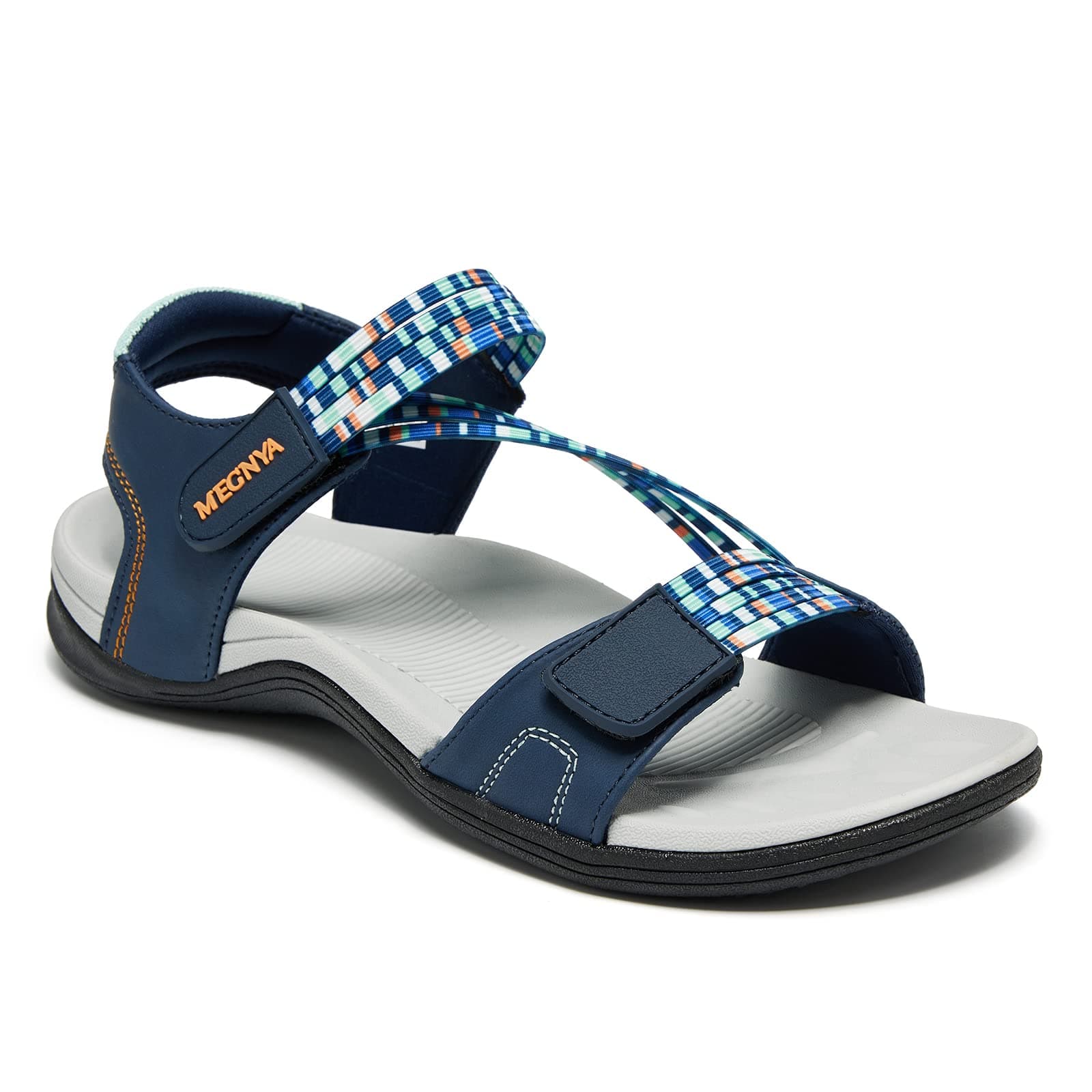 MEGNYA Comfortable Walking Sandals for Women, Sport Hiking Sandals with Adjustable Straps, Casual Athletic Sandals for Trekking Camping