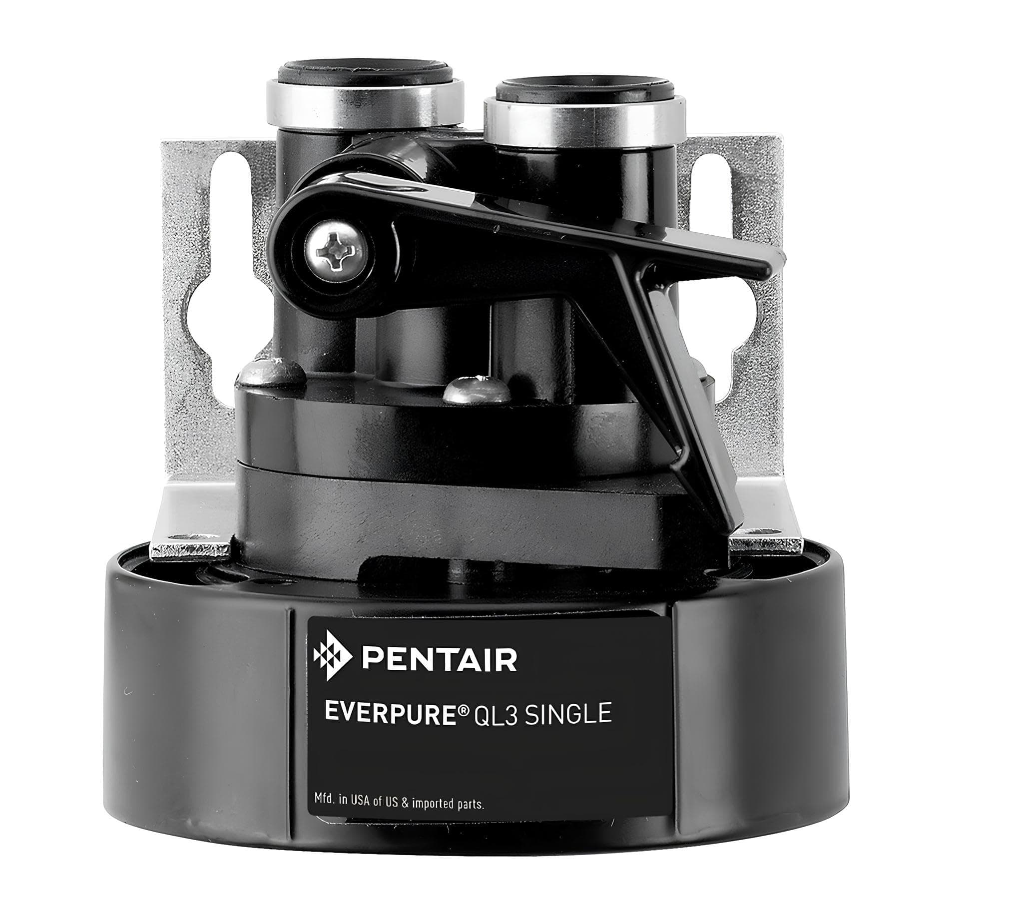 Everpure EV9259-14 QL3 Single Filter Head with Bracket, Shut-off valve, and 3/8 inch NPT threads