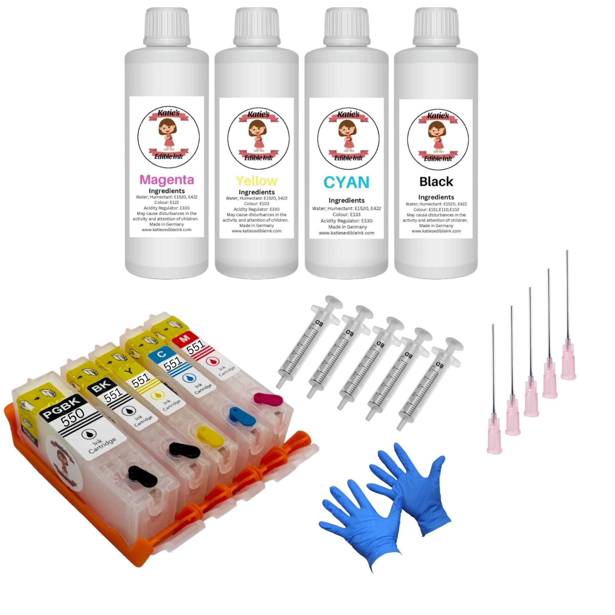 Refillable Ink Cartridges KIT Compatible With Canon IP7250 MG5550 MG6350 MX725 MX925