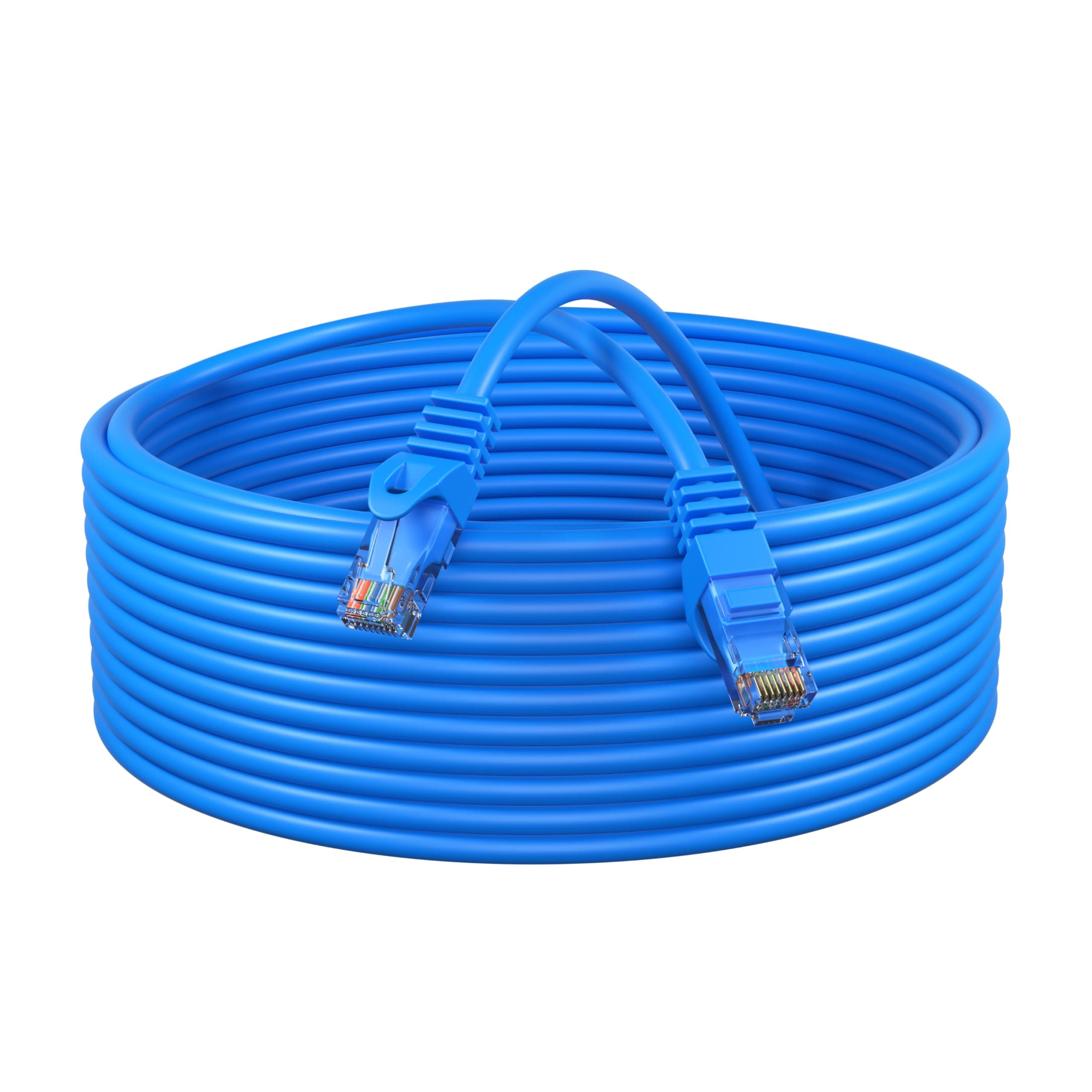 Cables Direct Online Cat5e 100FT Networking RJ45 Ethernet Patch Xbox PC Modem PS4 Router - (100 Feet) Blue