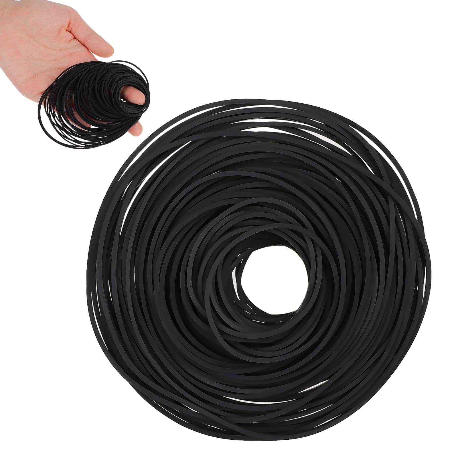 Sliverdew 100 Pcs Recorder Rubber Belts Cassette Recorder Repair Maintenance Mix Flat Cassette Tape Machine Rubber Belts 40-135 mm Cassette Recorder Belts for DVD CD LD VCR Repeater Drives 1mm Width