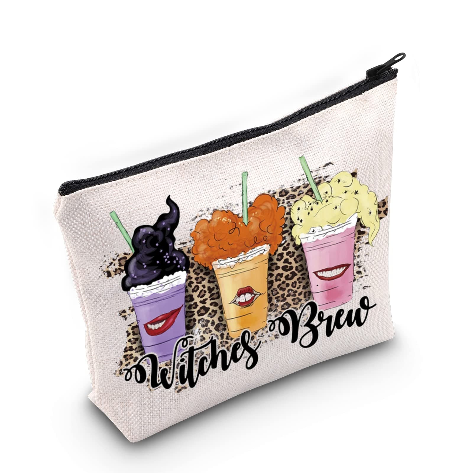 WZMPA Witch Sisters Cosmetic Makeup Bag Movie Witches Gifts Halloween Witch Sisters Gifts Witches Brew Zipper Pouch For Women Girls (Witches Brew), Witches Brew, Fit