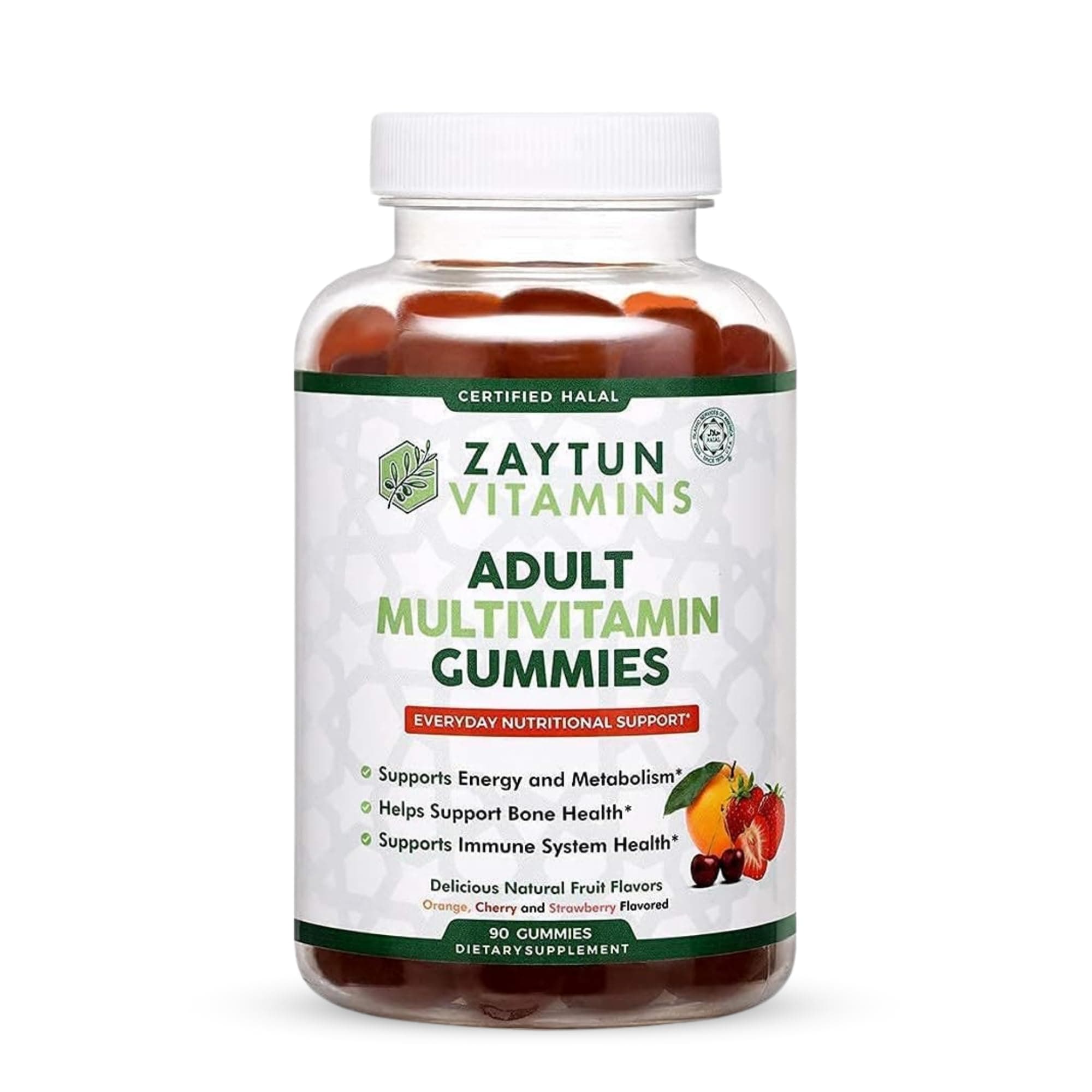 Halal Adult Multivitamin Gummies for Men, Women, Complete Everyday Nutritional Support with Biotin, Vegan, Natural Fruit Flavors, Non-GMO, Made in USA - Halal Vitamins