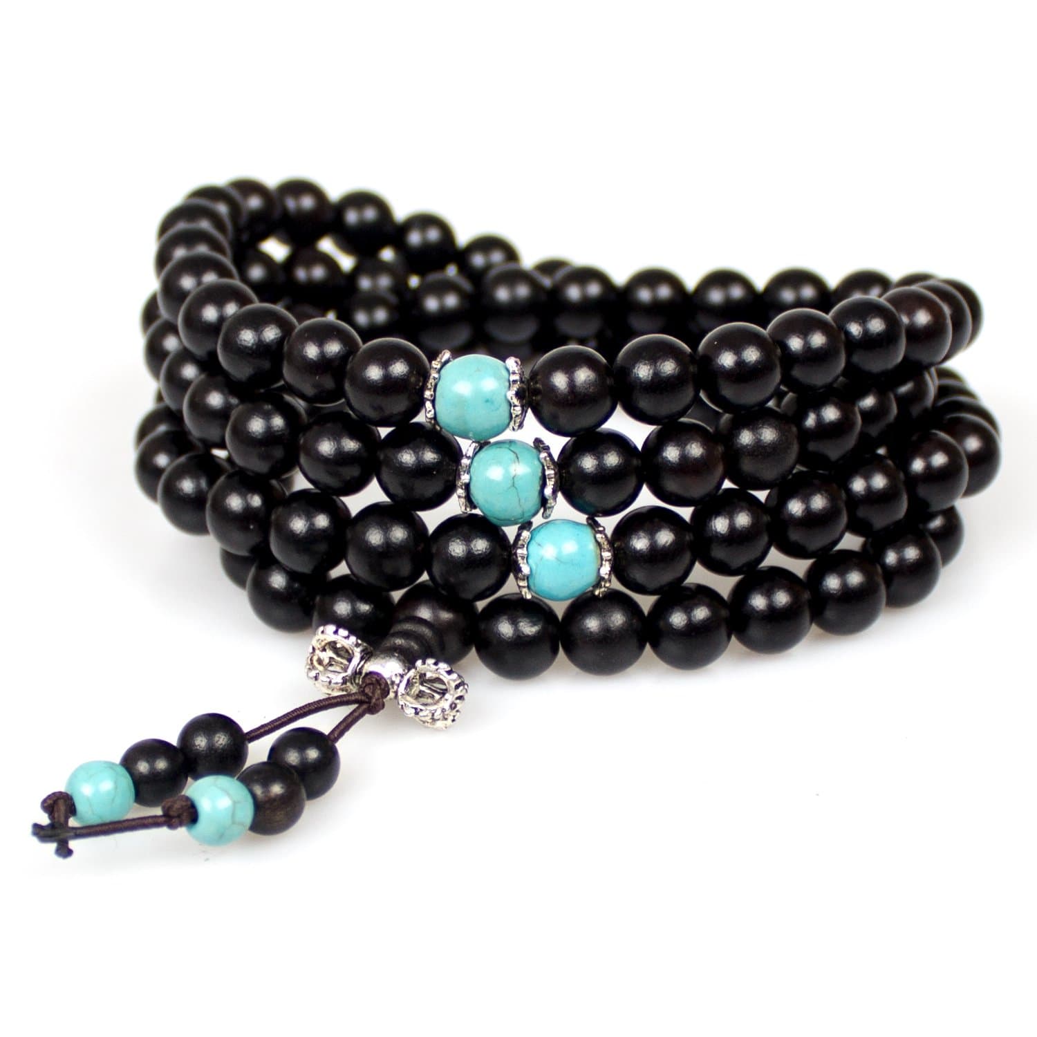 PWMENMala Beads,Women Men Jewelry 108 Handmade Healing Buddha Prayer Beads Porcelain Glossy Bracelet/Necklace