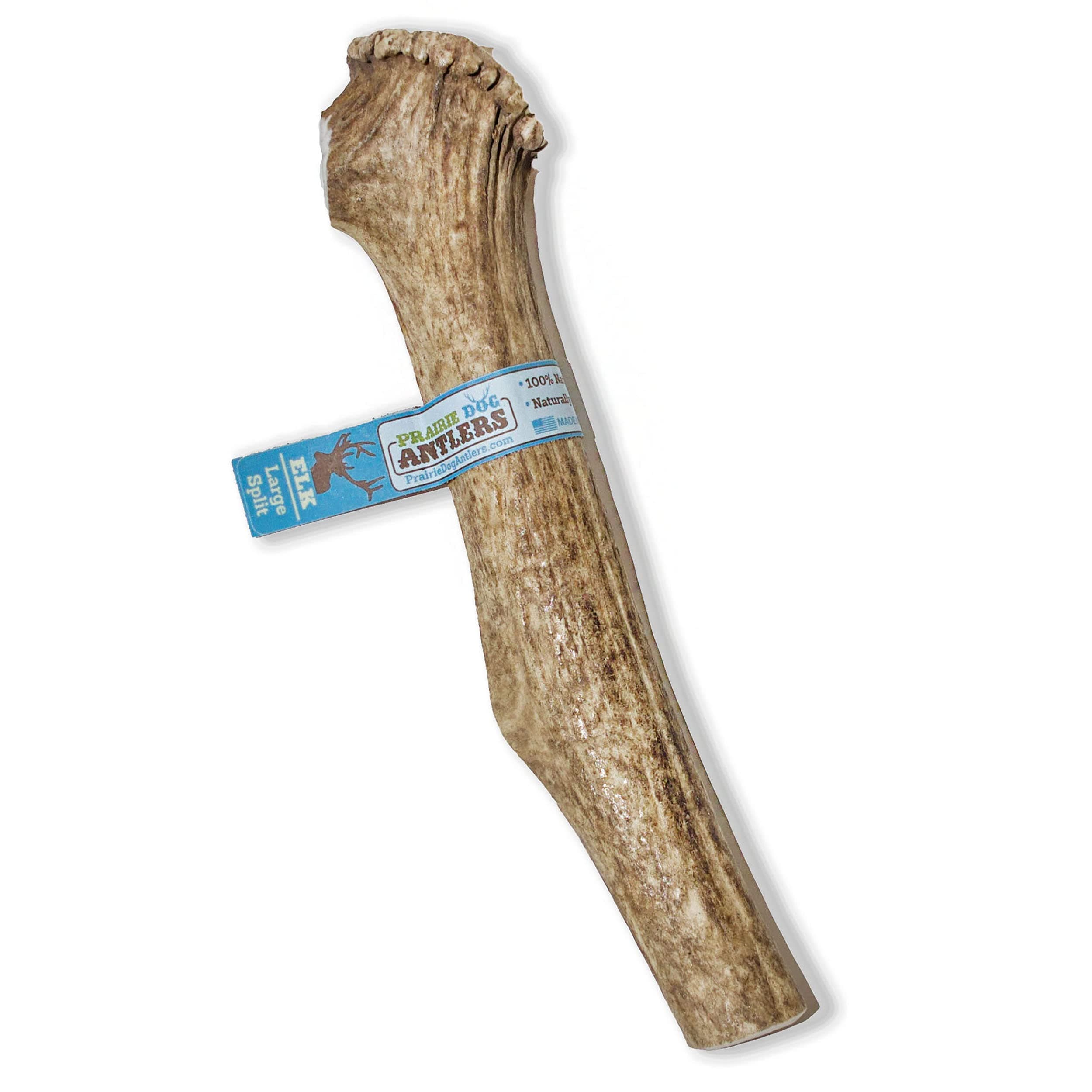 Prairie Dog Pet Products Elk Antler Treat, X-Large Split (Assorted Color)