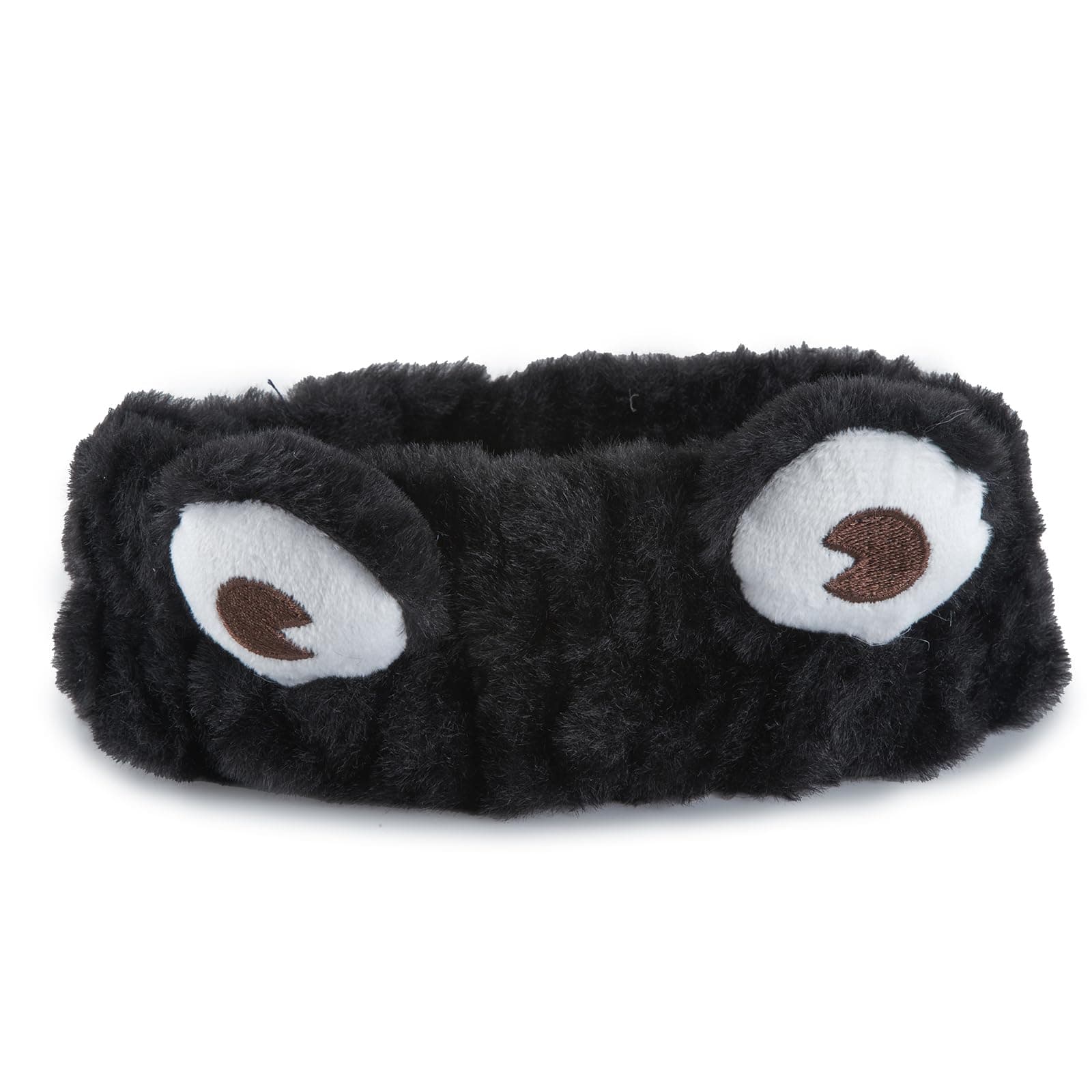 Jowmoy Frog Headband,Black Frog Eye Elastic Headband, Headband to Wash Face for Women Makeup Shower Spa Headband