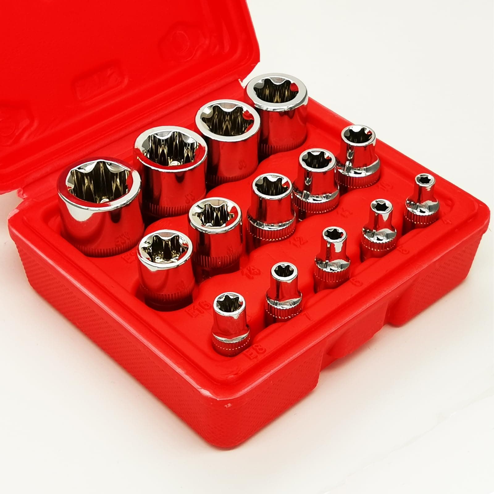 Female E Torx Socket Set Drive External Torque Star Socket Kit 14pcs ﻿