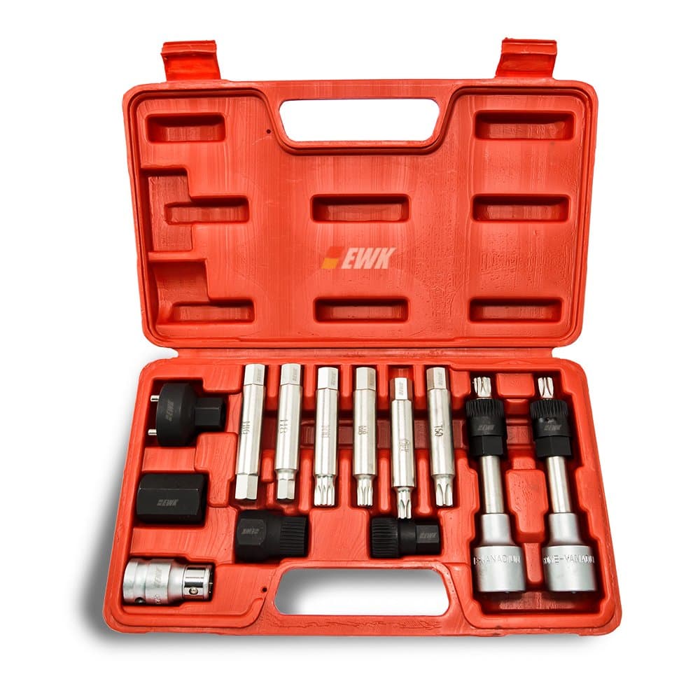 EWK Alternator Decoupler Clutch Freewheel Pulley Removal Tool Kit 13PC