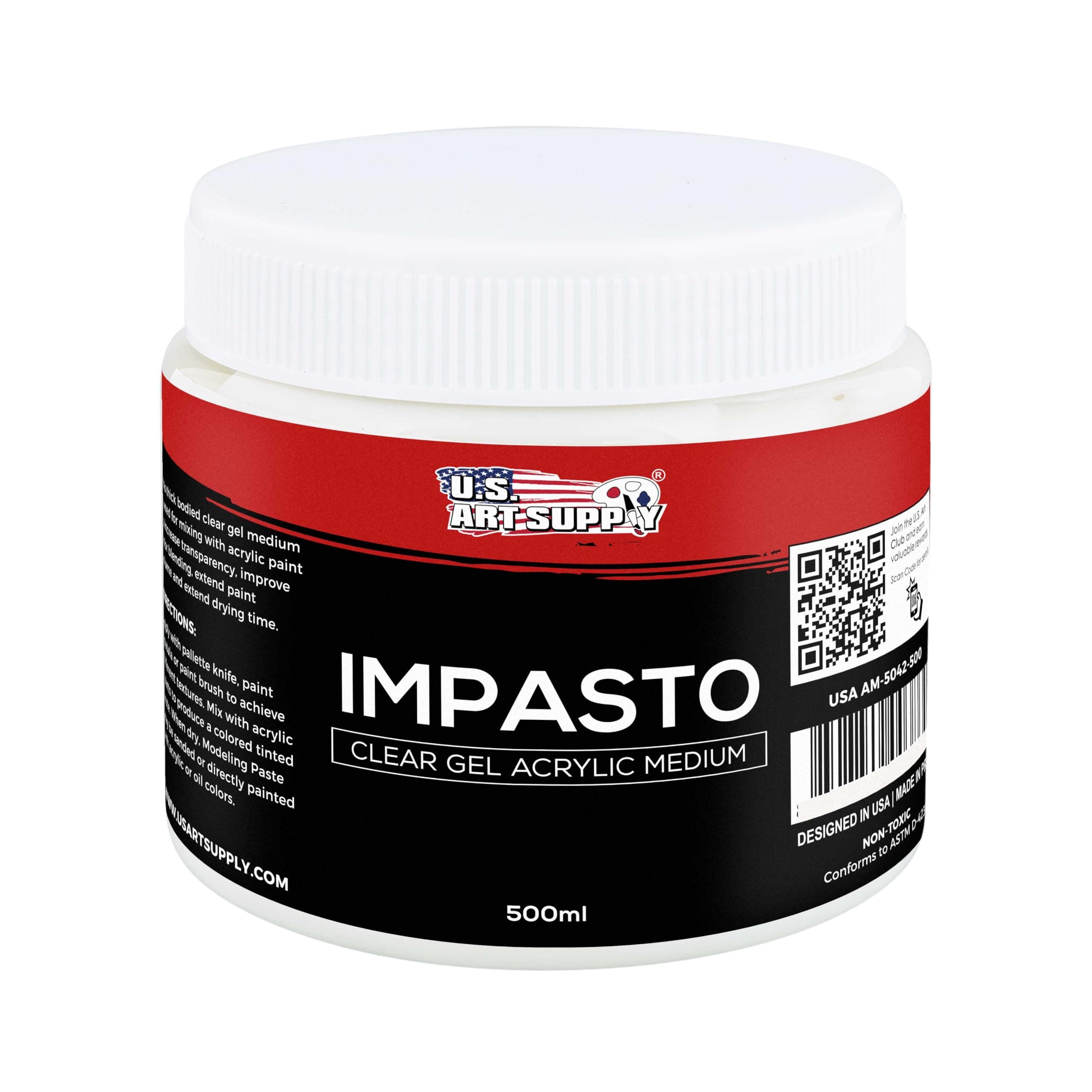 Impasto Clear Gel Acrylic Medium, 500ml Tub
