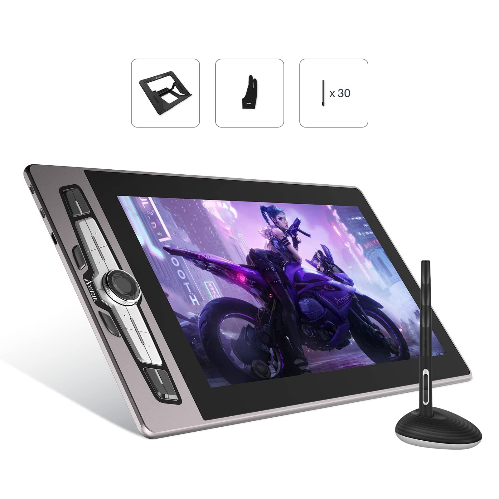 Artisul SP1603 15.6 Inch Graphics Drawing Tablet with Screen Full-Laminated Drawing Pen Display Drawing Monitor Compatible with Windows, macOS, and Android (8192 Pressure Sensitivity, 128% sRGB)